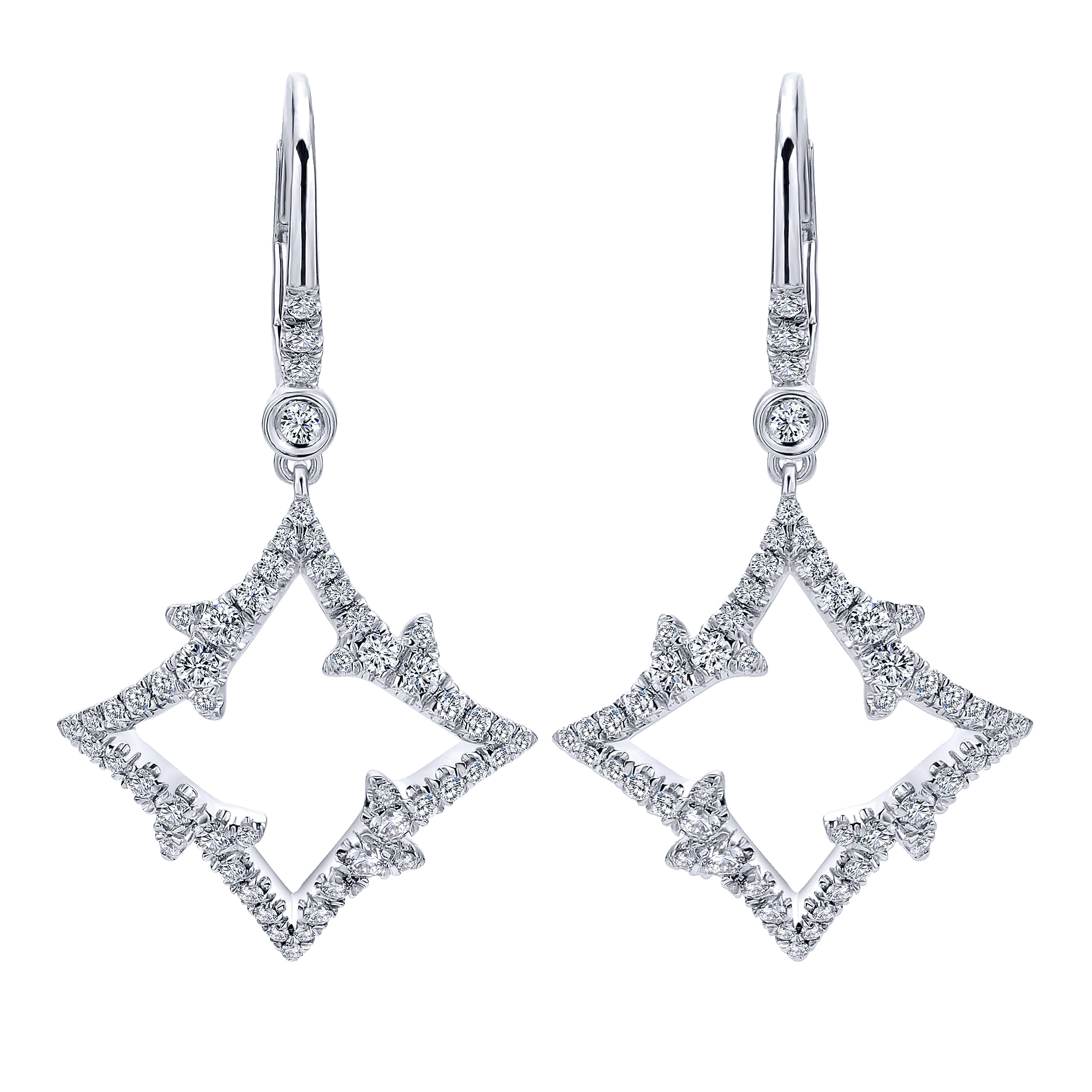 18k White Gold Diamond Drop 18k White Gold Diamond Drop