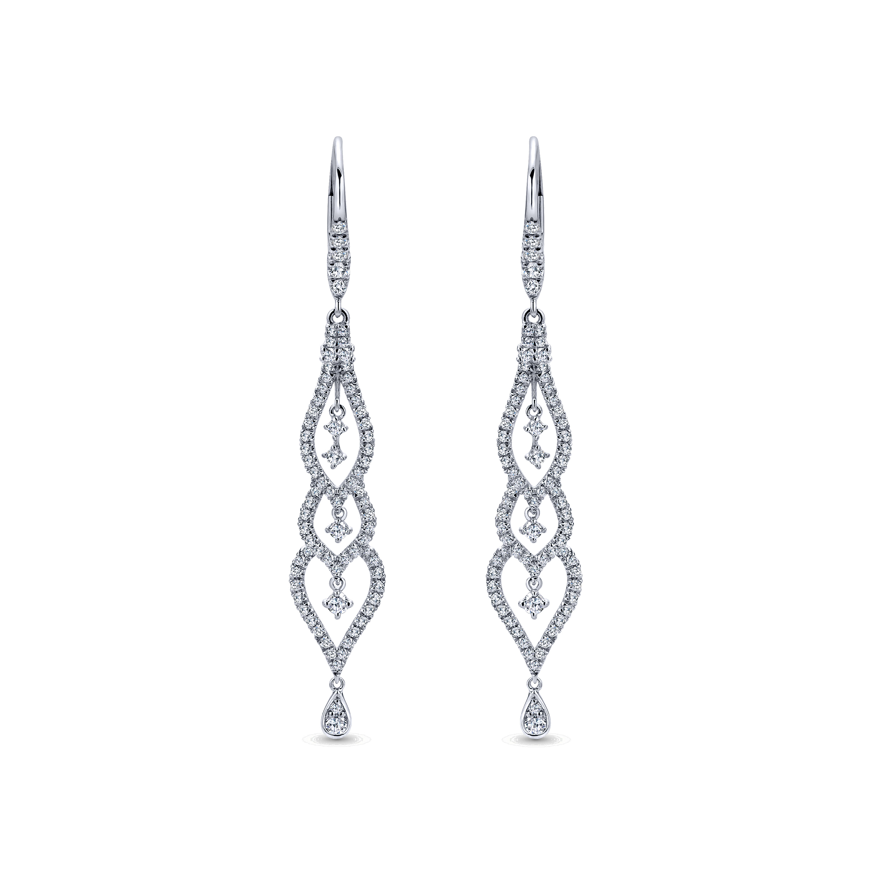 18k White Gold Diamond Drop 18k White Gold Diamond Drop
