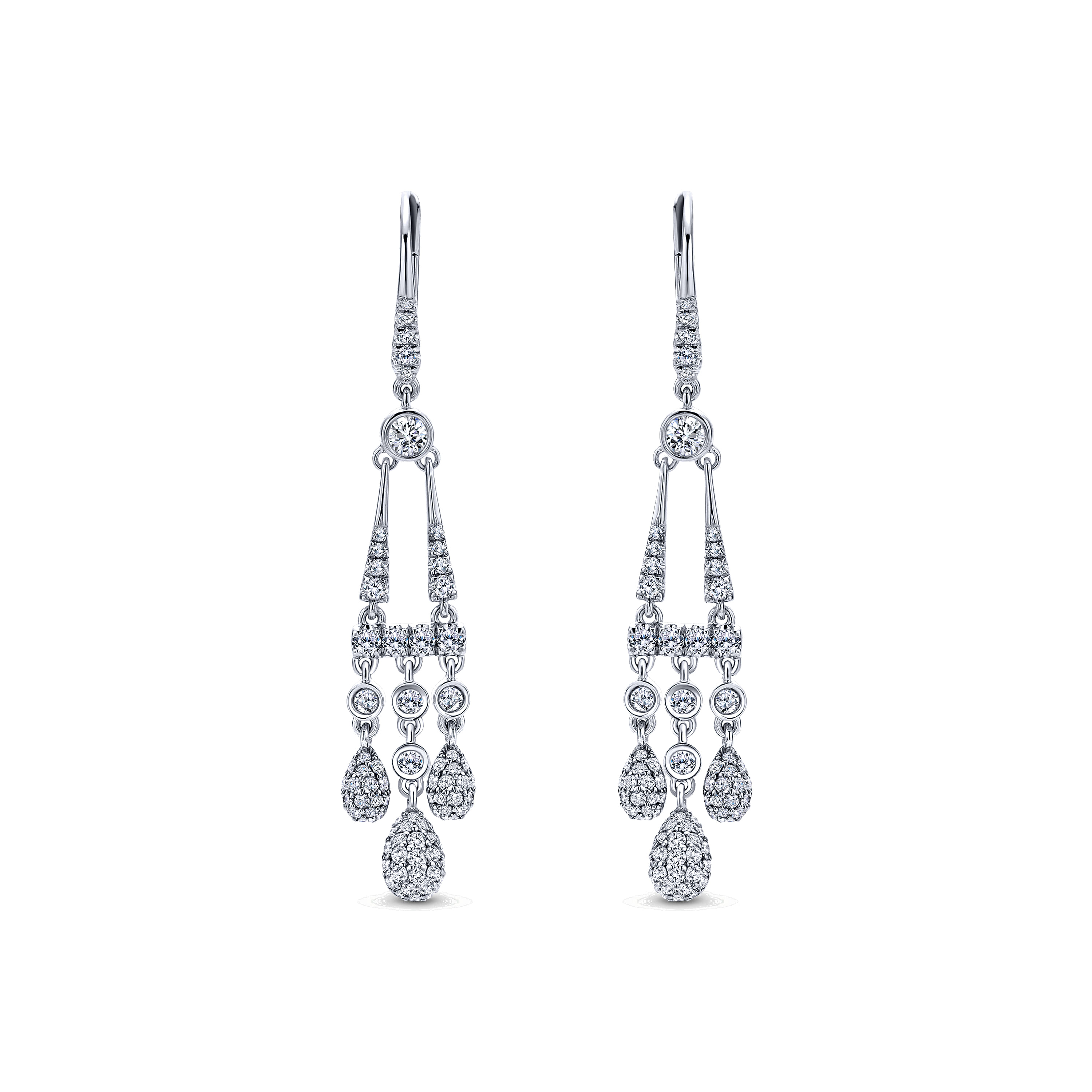 18k White Gold Diamond Drop 18k White Gold Diamond Drop