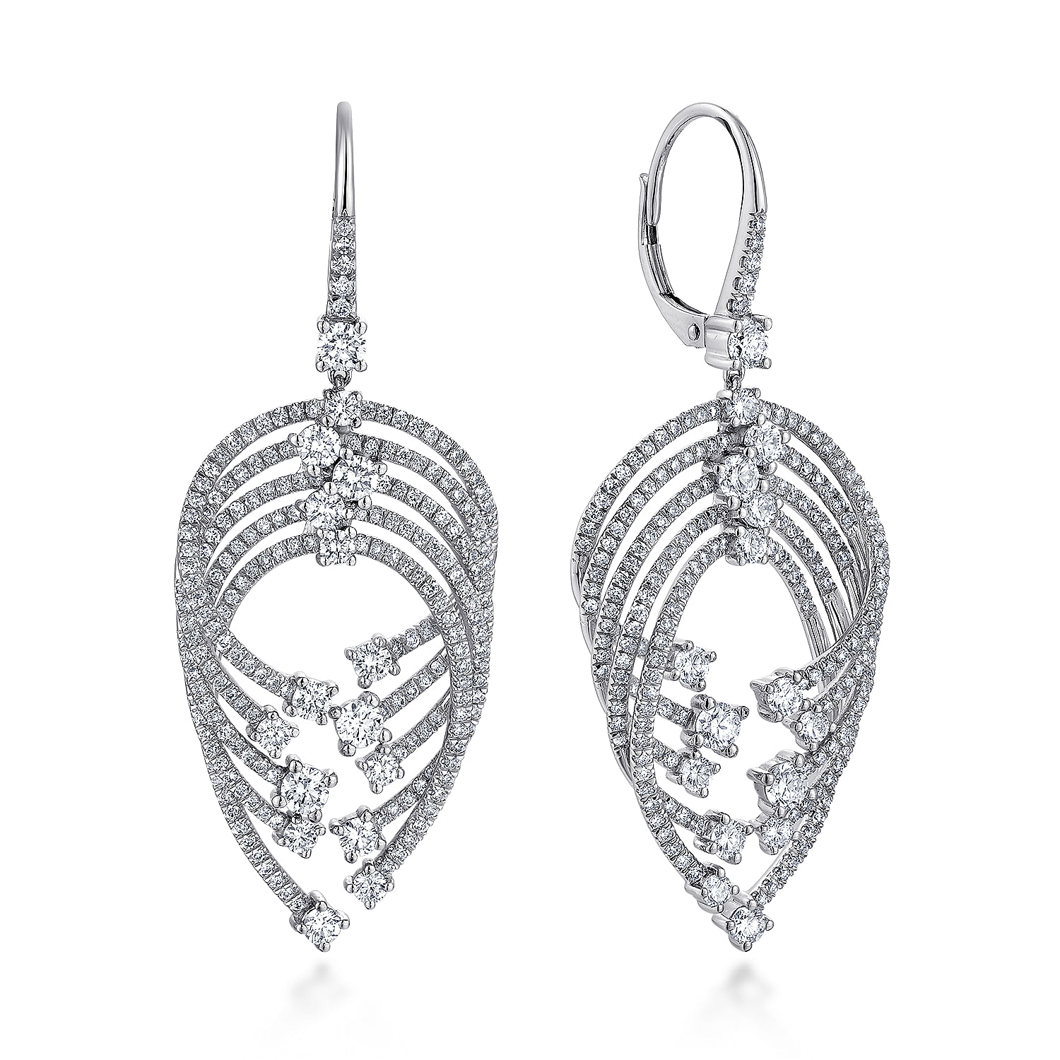 18k White Gold Diamond Drop 18k White Gold Diamond Drop