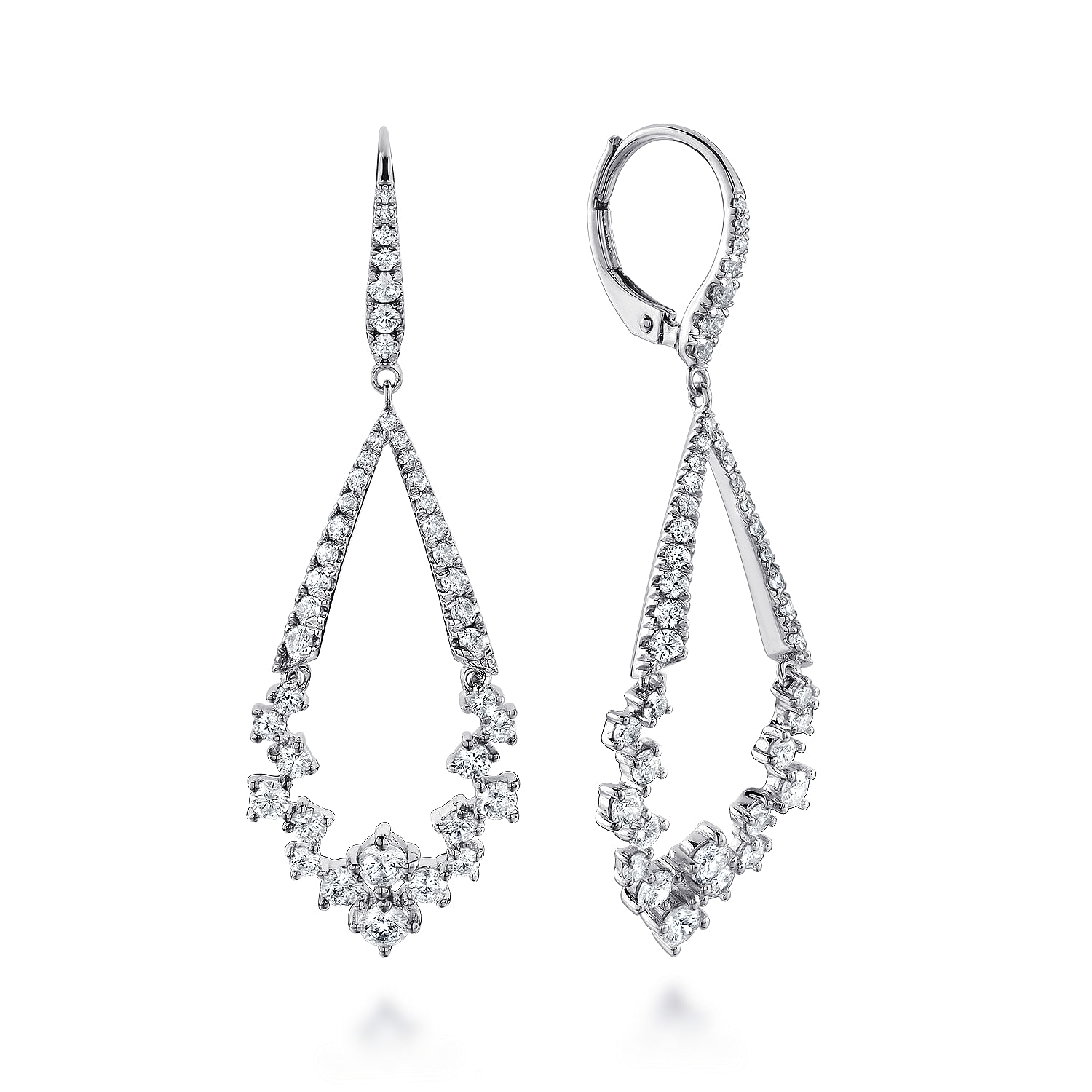 18k White Gold Diamond Drop 18k White Gold Diamond Drop