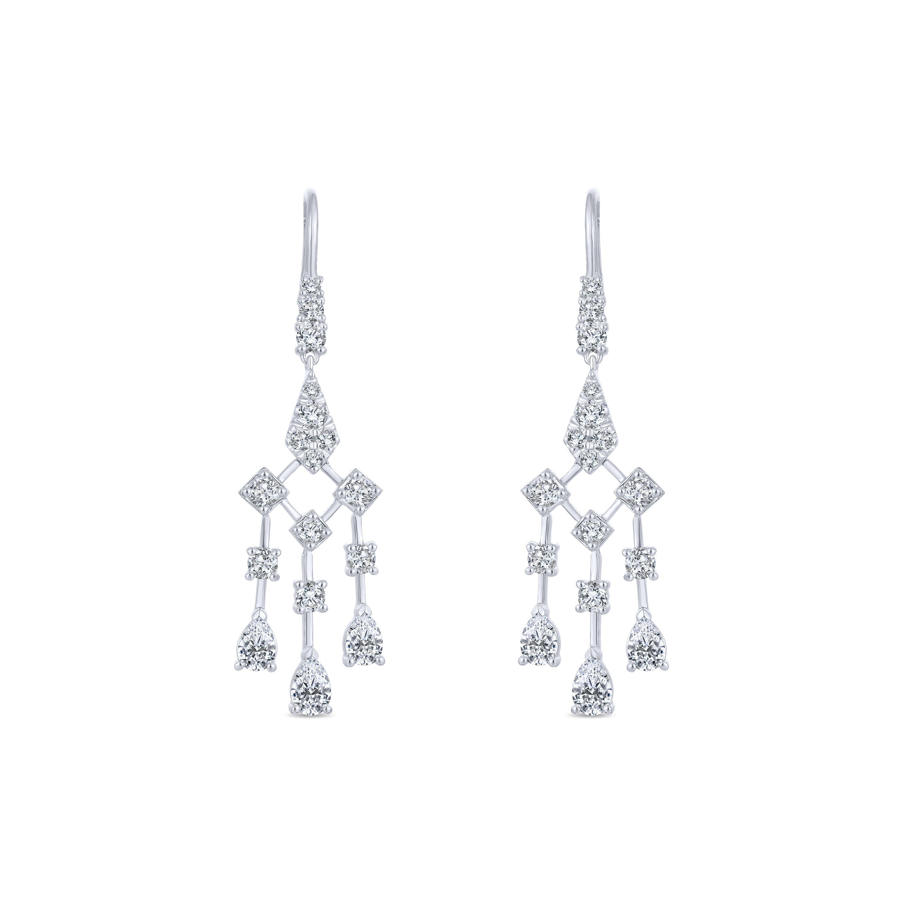 18k White Gold Diamond Drop 18k White Gold Diamond Drop