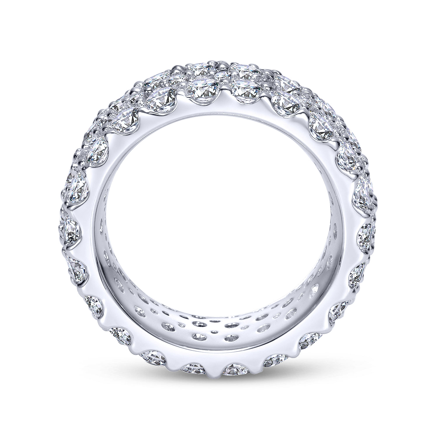 18k White Gold Diamond Eternity Band Anniversary Band angle 2 18k White Gold Diamond Eternity Band Anniversary Band angle 2