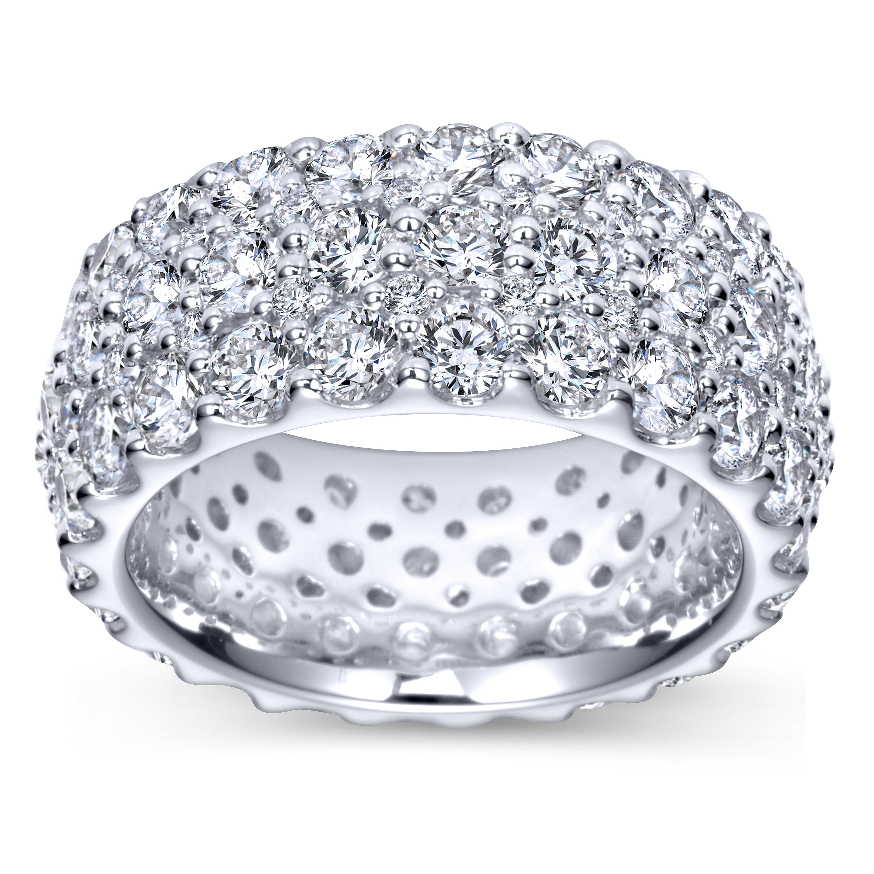 18k White Gold Diamond Eternity Band Anniversary Band angle 5 18k White Gold Diamond Eternity Band Anniversary Band angle 5