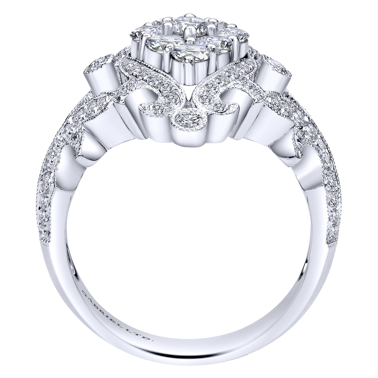 18k White Gold Diamond Fashion Ladies 18k White Gold Diamond Fashion Ladies