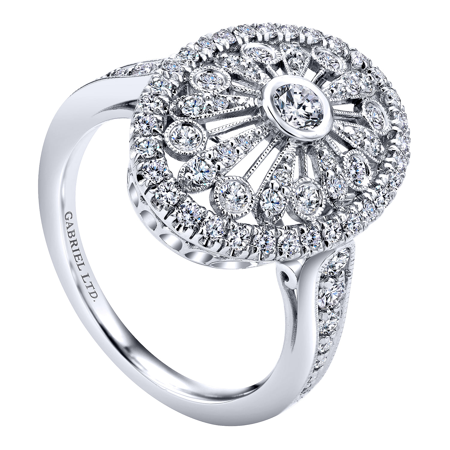 18k White Gold Diamond Fashion Ladies 18k White Gold Diamond Fashion Ladies