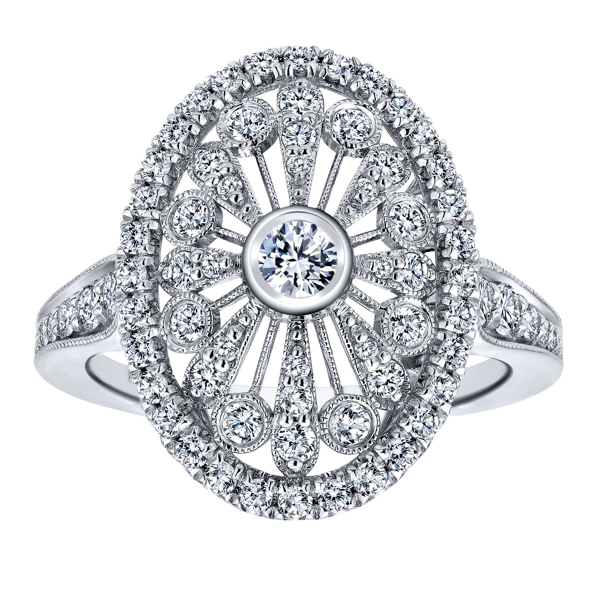 18k White Gold Diamond Fashion Ladies 18k White Gold Diamond Fashion Ladies