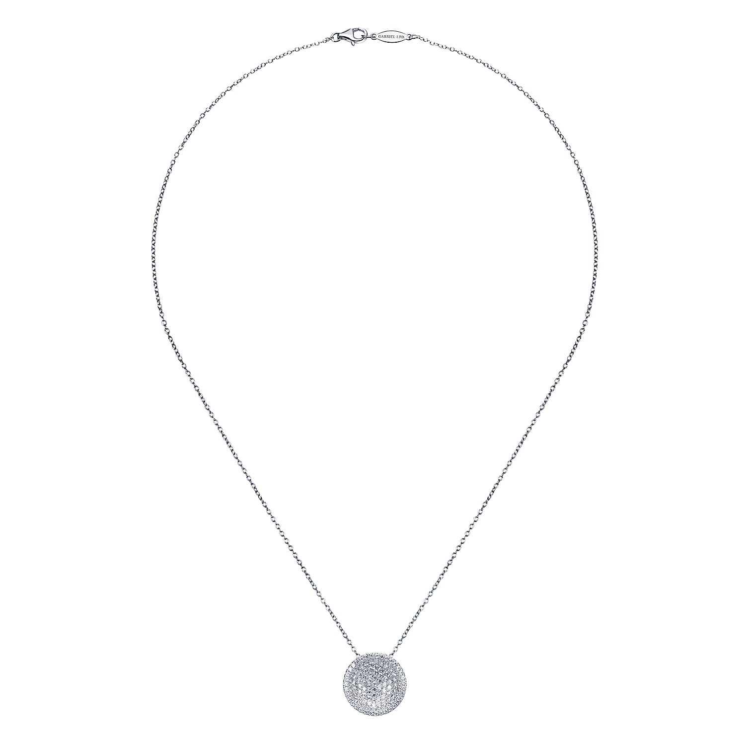 18k White Gold Diamond Fashion Necklace angle 2 18k White Gold Diamond Fashion Necklace angle 2