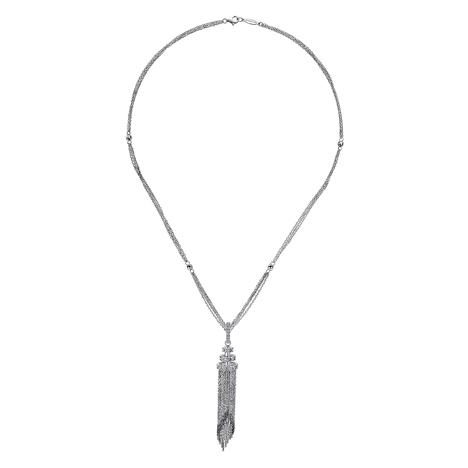 18k White Gold Diamond Fashion Necklace angle 2 18k White Gold Diamond Fashion Necklace angle 2