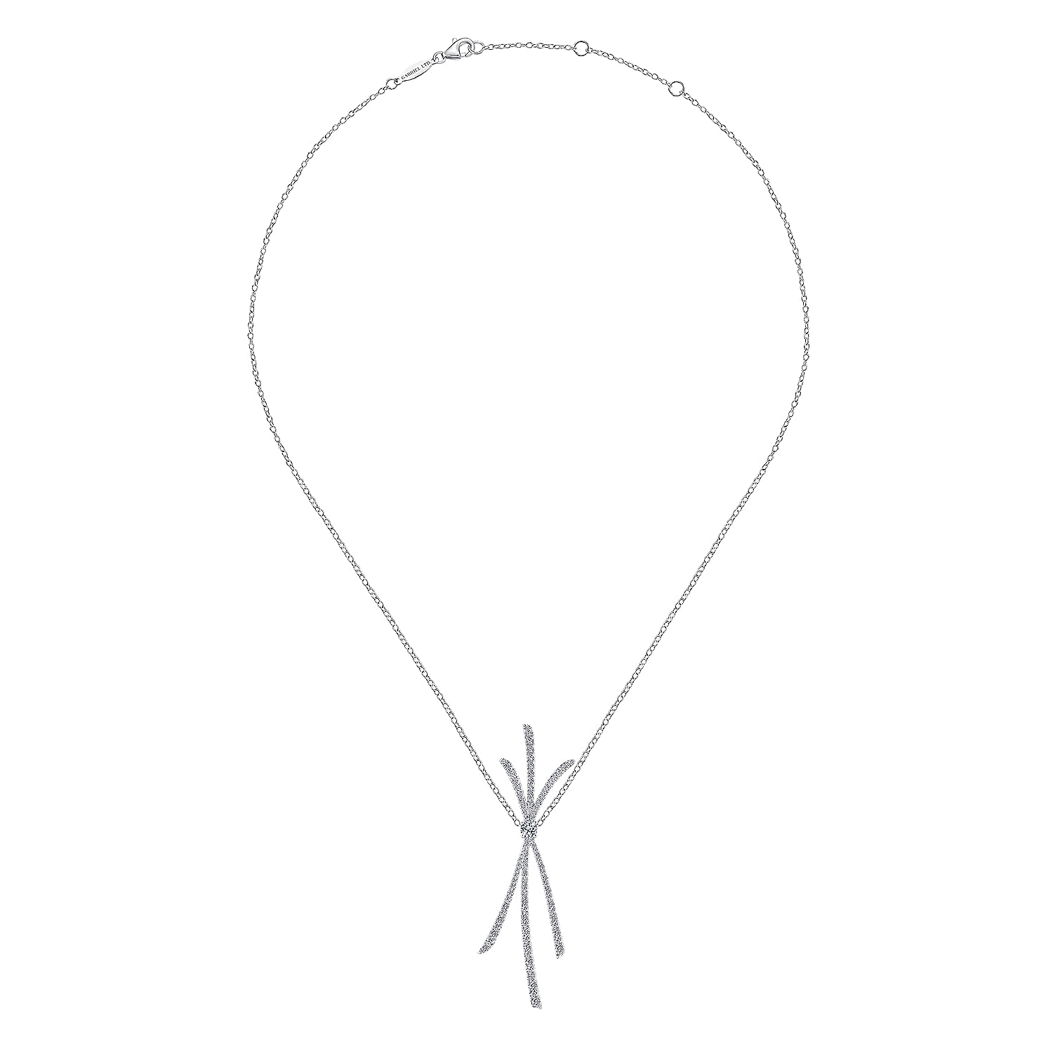 18k White Gold Diamond Fashion Necklace angle 2 18k White Gold Diamond Fashion Necklace angle 2