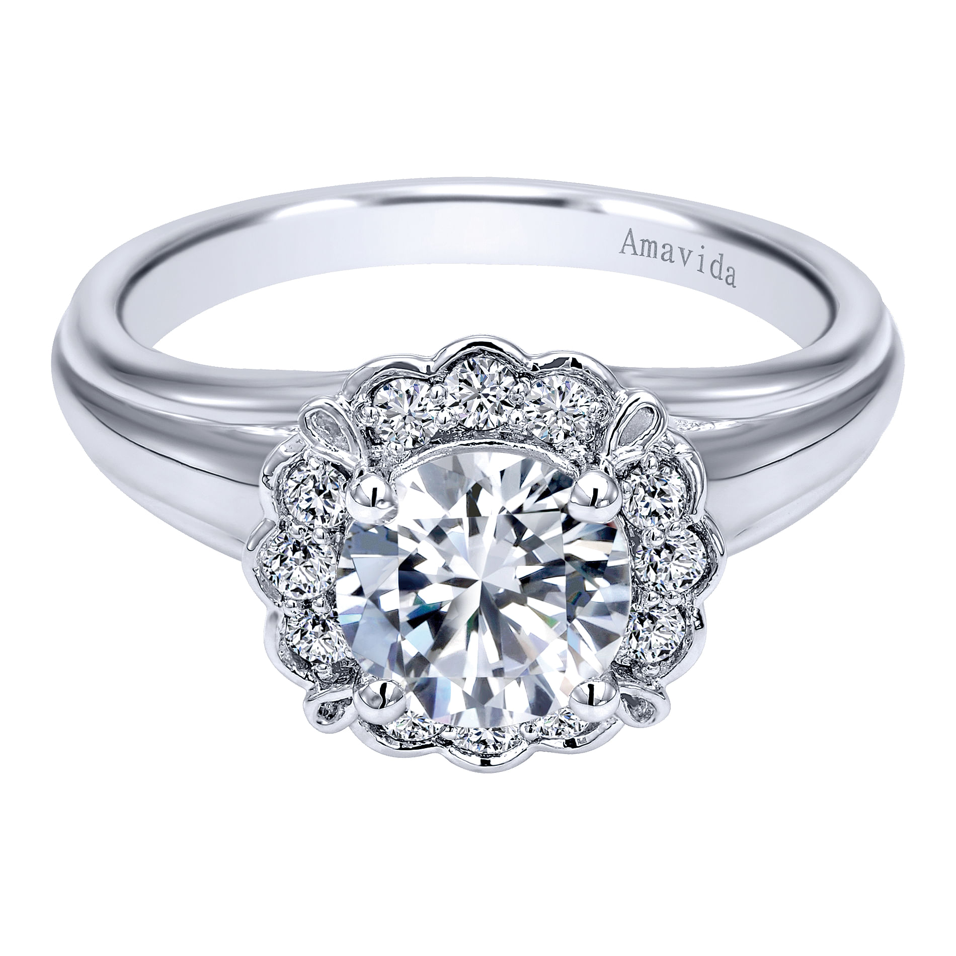 18k White Gold Diamond Halo 18k White Gold Diamond Halo