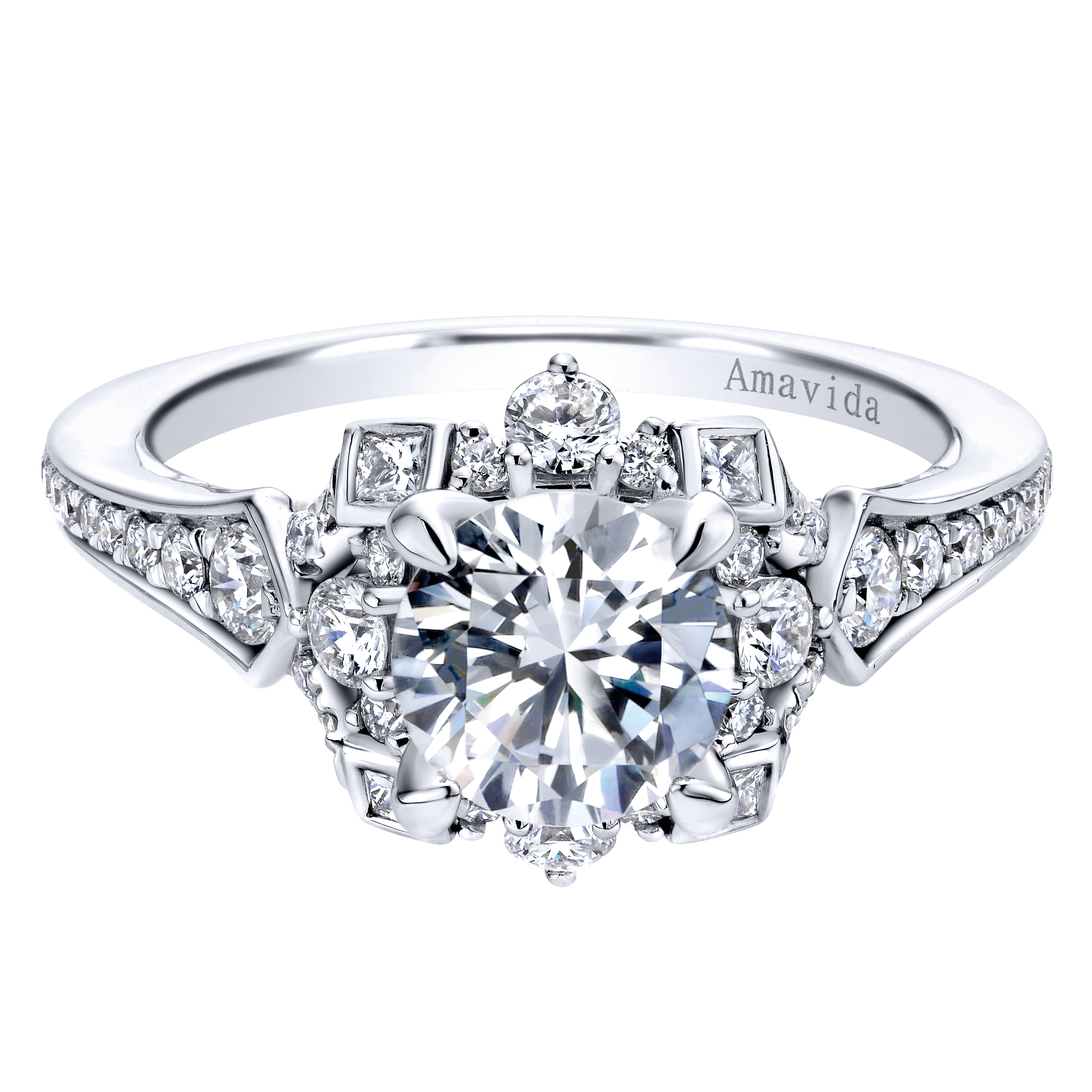 18k White Gold Diamond Halo 18k White Gold Diamond Halo