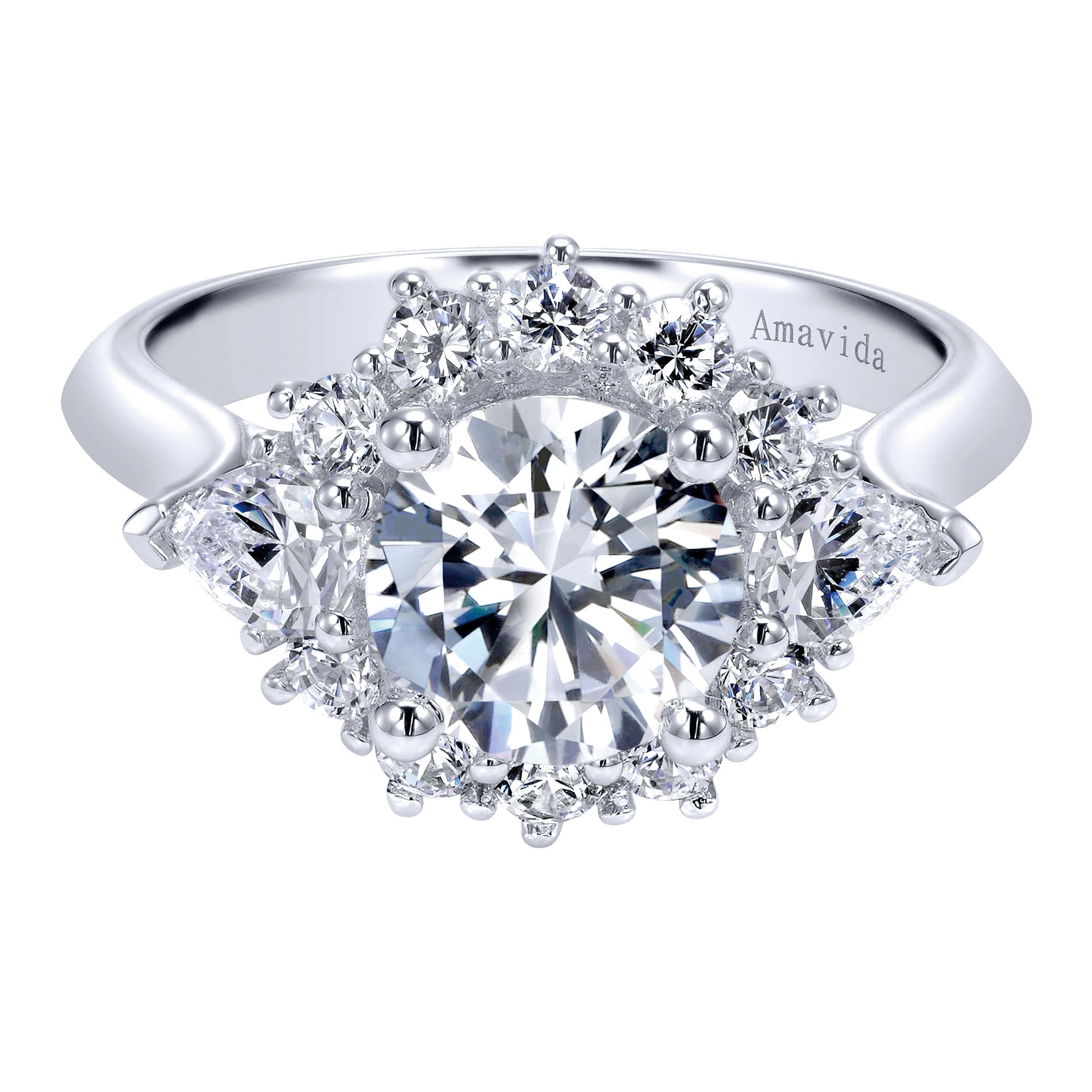 18k White Gold Diamond Halo 18k White Gold Diamond Halo