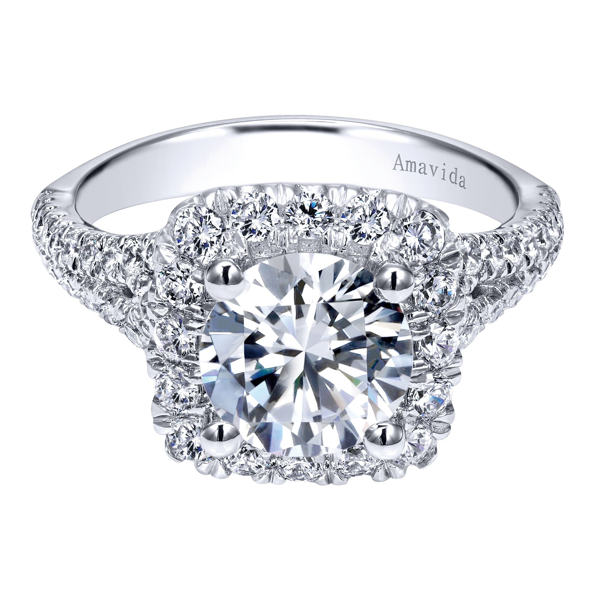 18k White Gold Diamond Halo 18k White Gold Diamond Halo