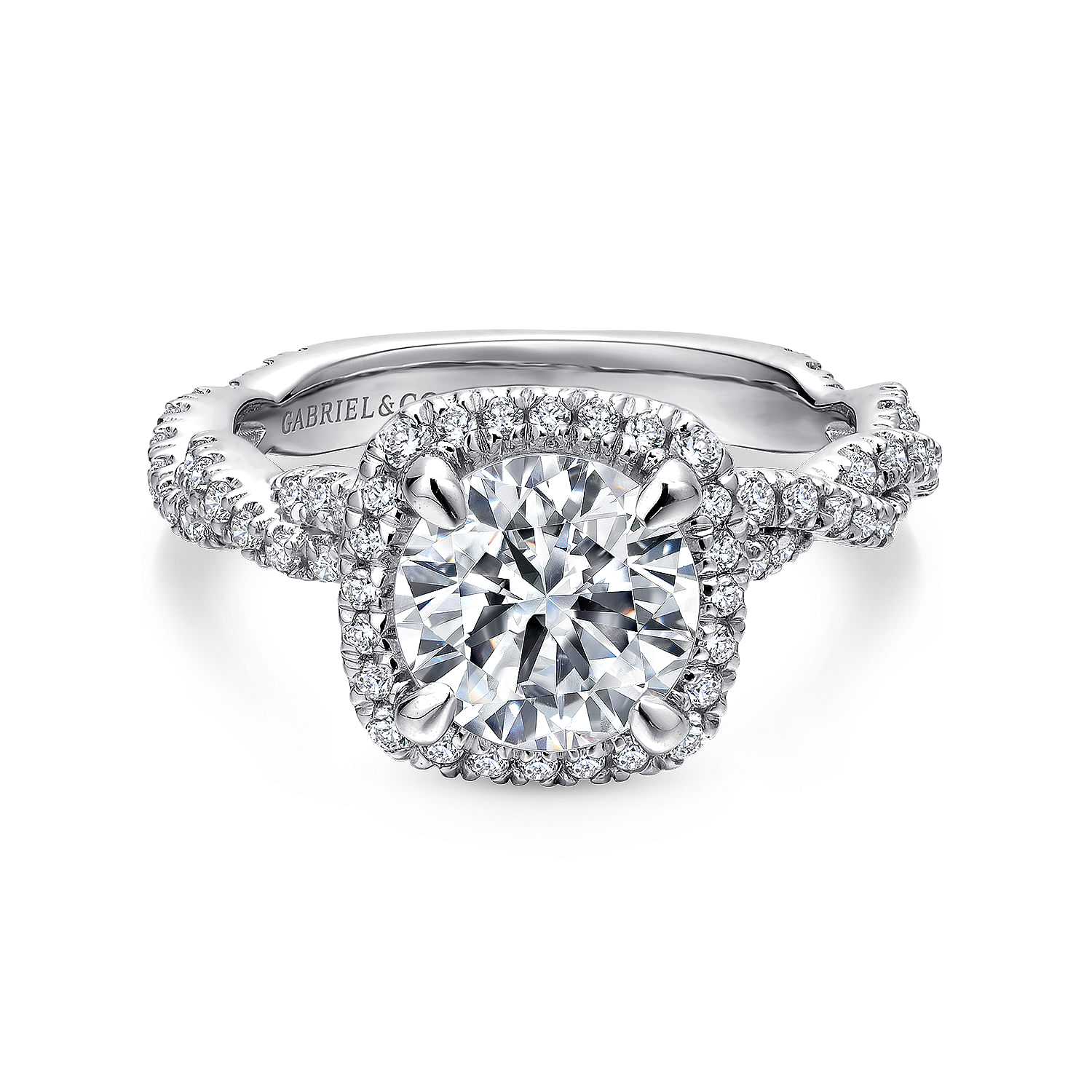 18k White Gold Diamond Halo 18k White Gold Diamond Halo