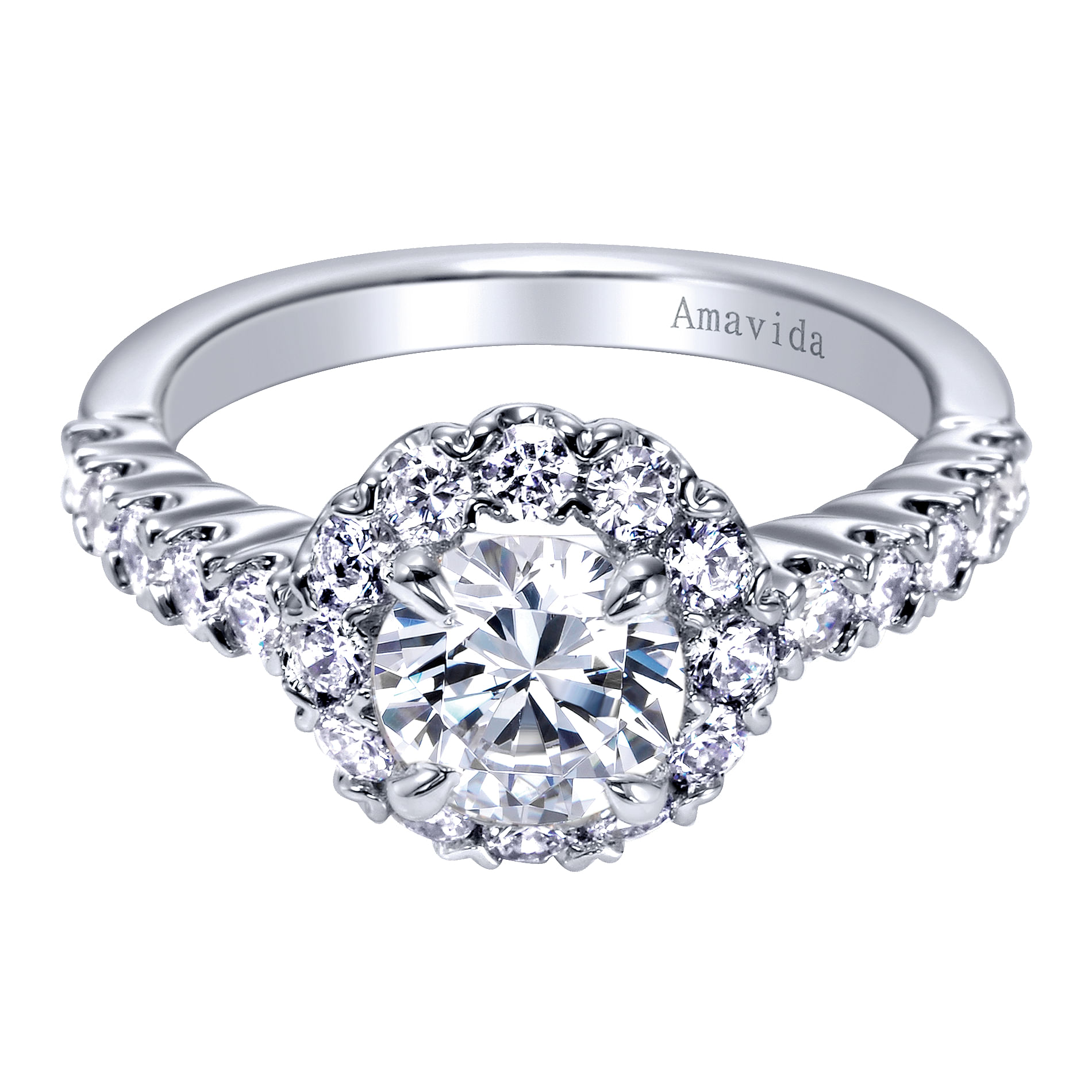 18k White Gold Diamond Halo 18k White Gold Diamond Halo