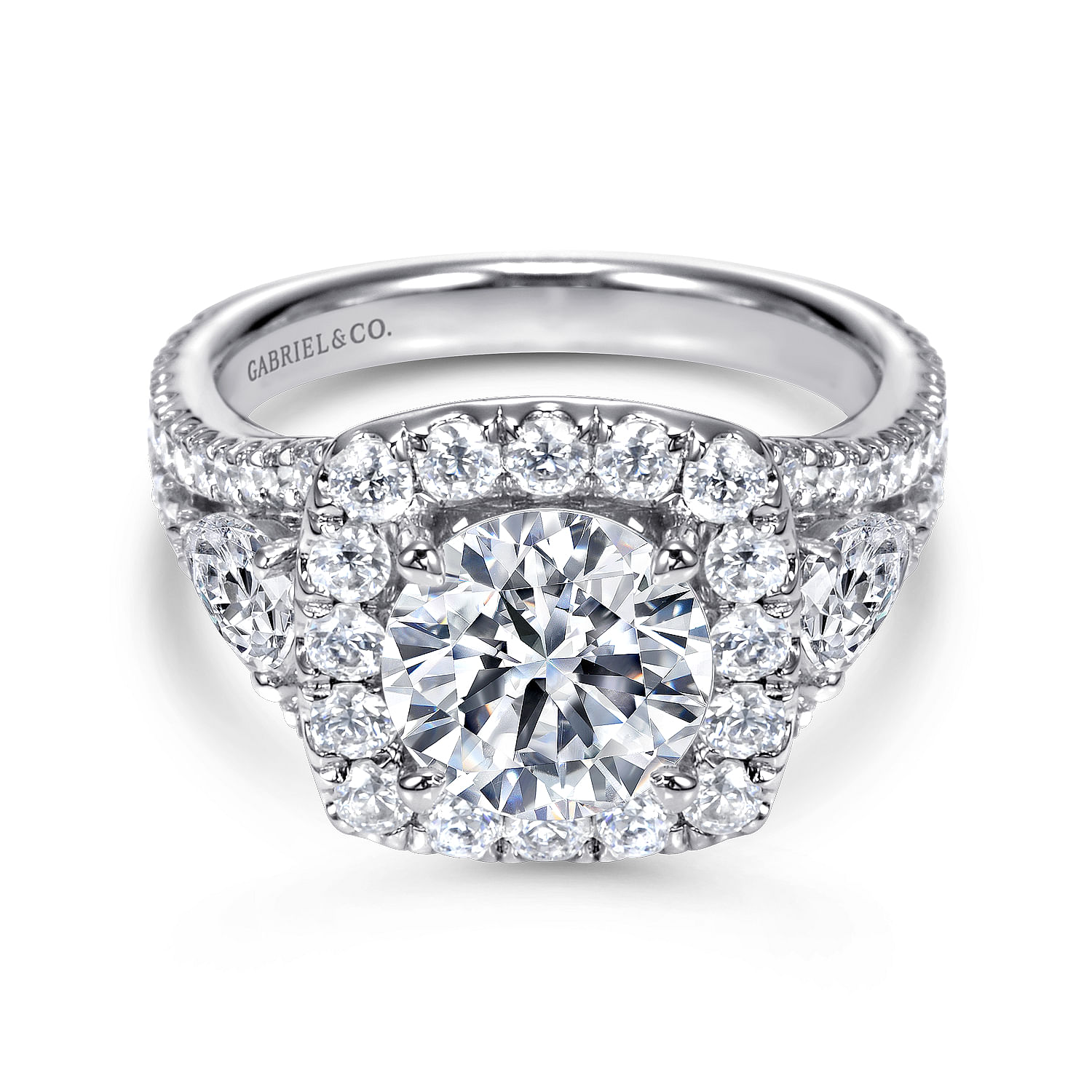 18k White Gold Diamond Halo 18k White Gold Diamond Halo