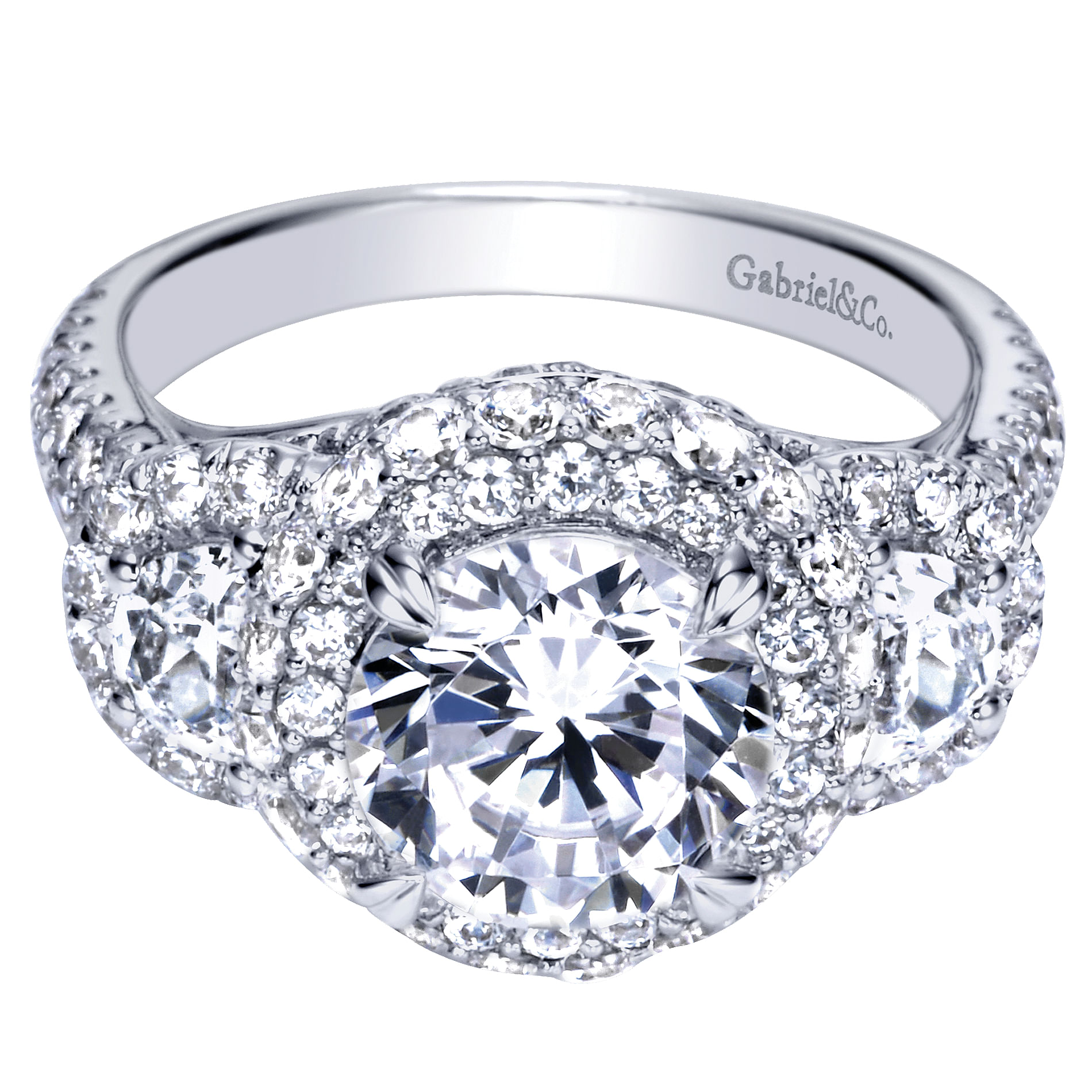 18k White Gold Diamond Halo 18k White Gold Diamond Halo