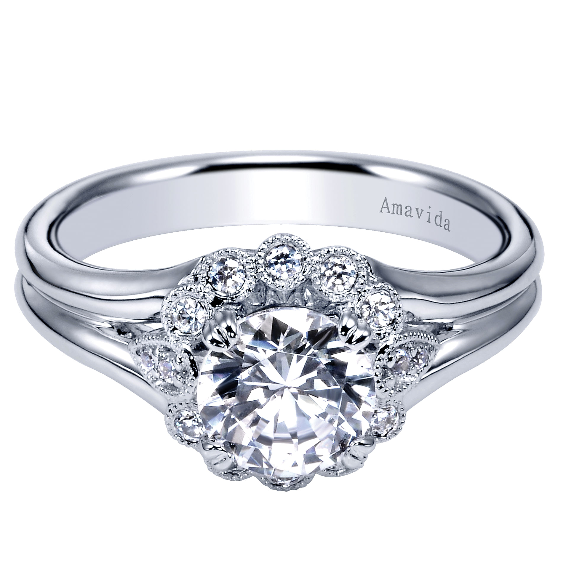 18k White Gold Diamond Halo 18k White Gold Diamond Halo