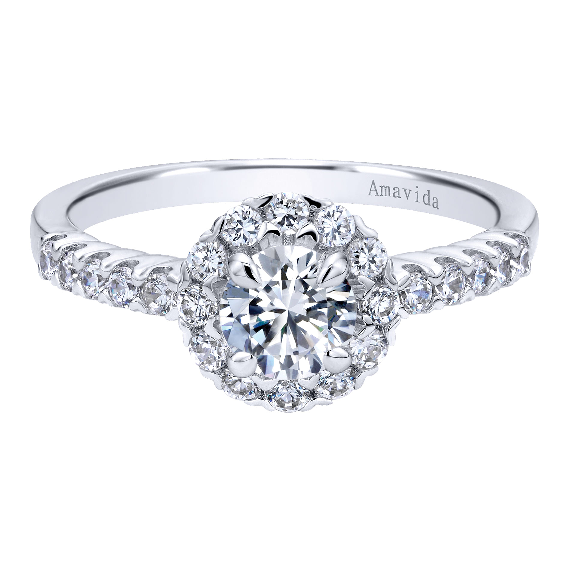 18k White Gold Diamond Halo 18k White Gold Diamond Halo
