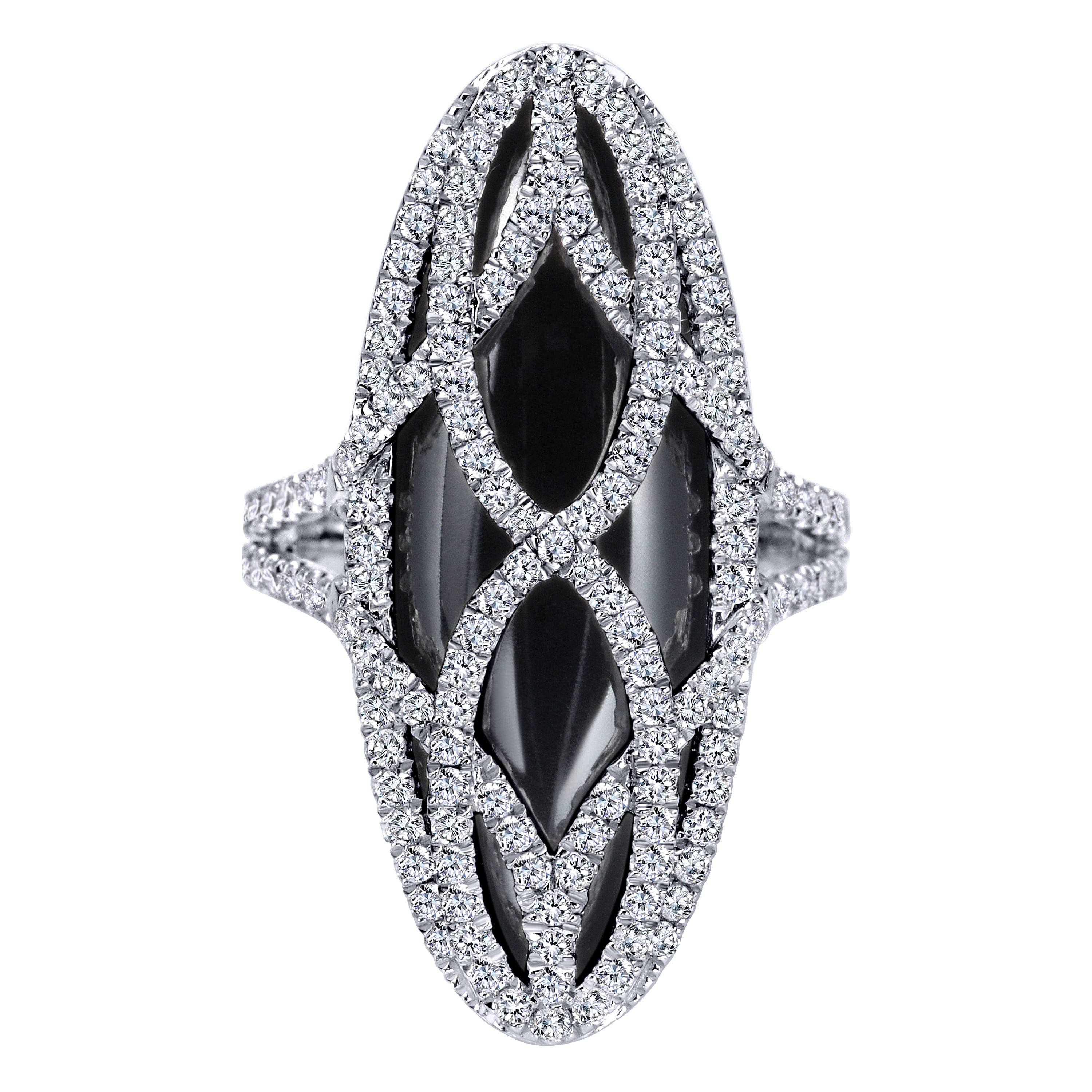 18k White Gold Diamond Onyx Fashion 18k White Gold Diamond Onyx Fashion