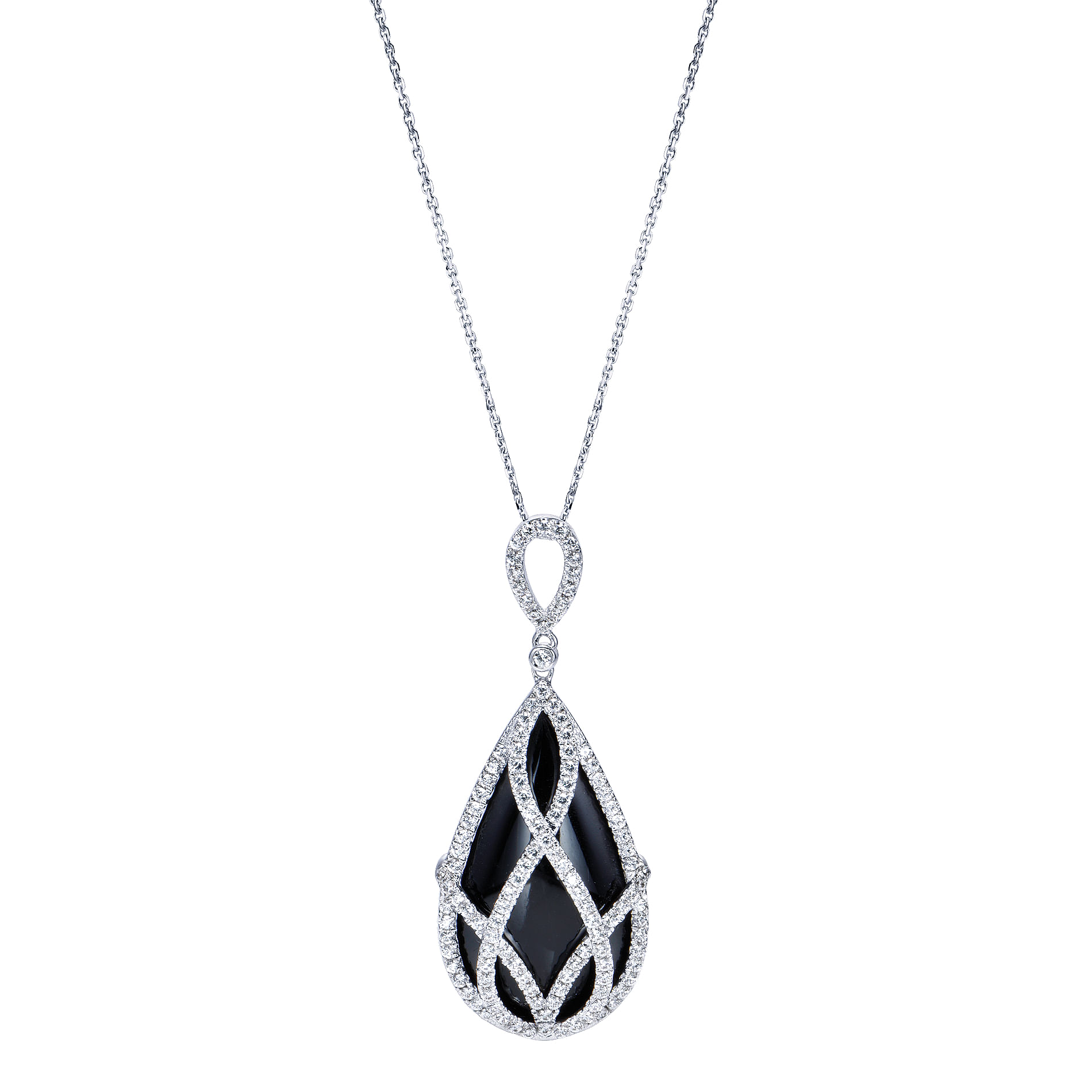 18k White Gold Diamond Onyx Fashion 18k White Gold Diamond Onyx Fashion