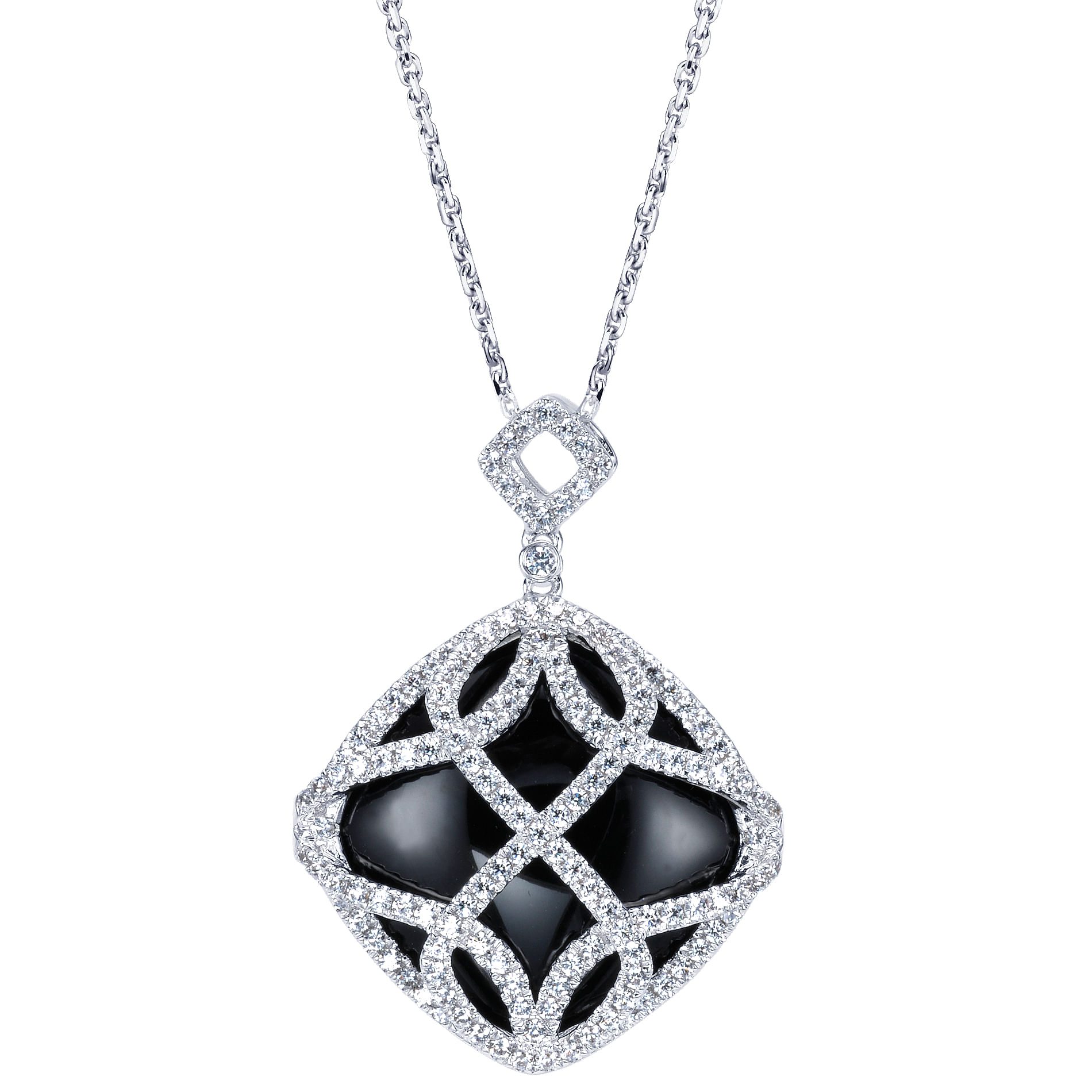 18k White Gold Diamond Onyx Fashion 18k White Gold Diamond Onyx Fashion