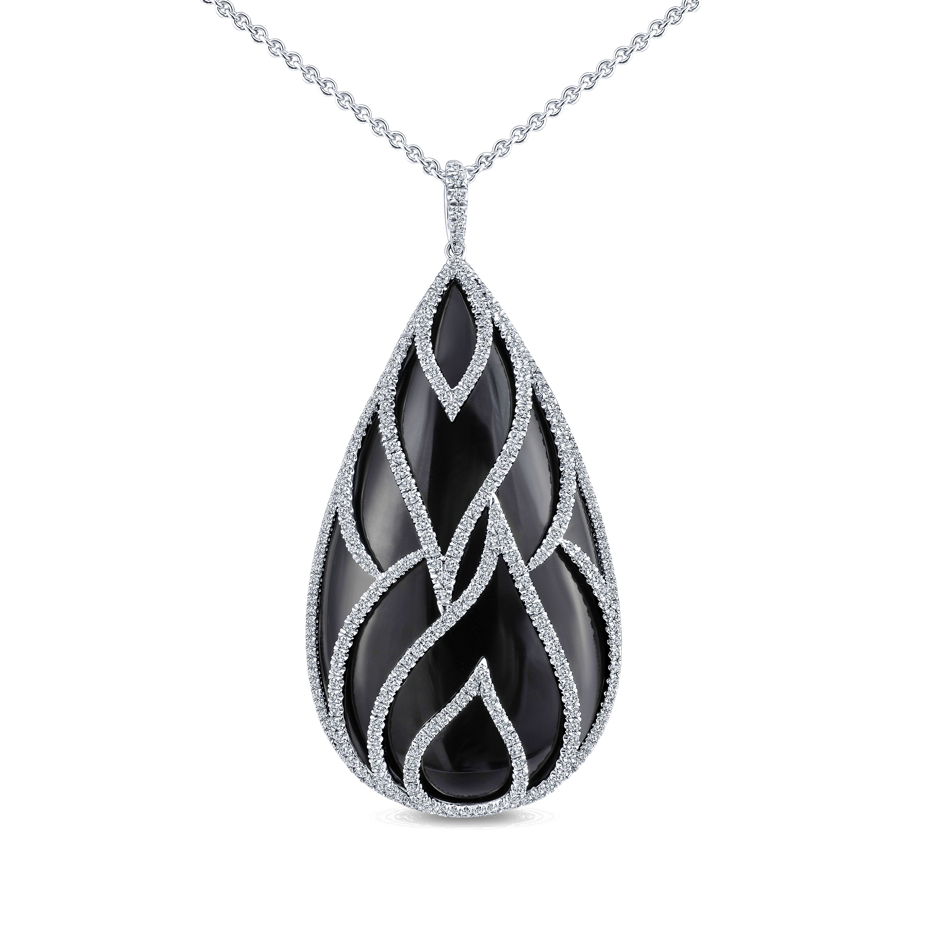 18k White Gold Diamond Onyx Fashion 18k White Gold Diamond Onyx Fashion