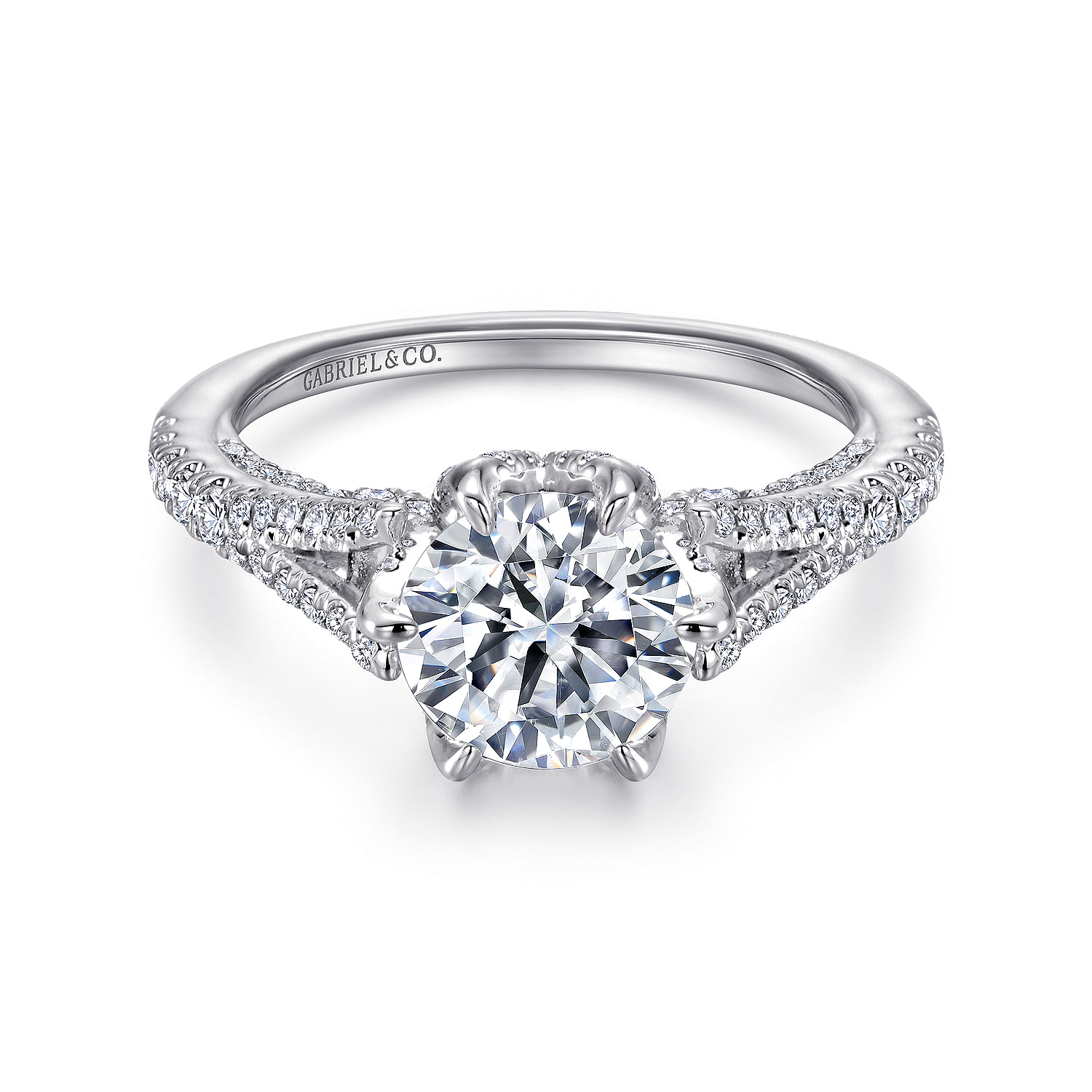 18k White Gold Diamond Split Shank 18k White Gold Diamond Split Shank