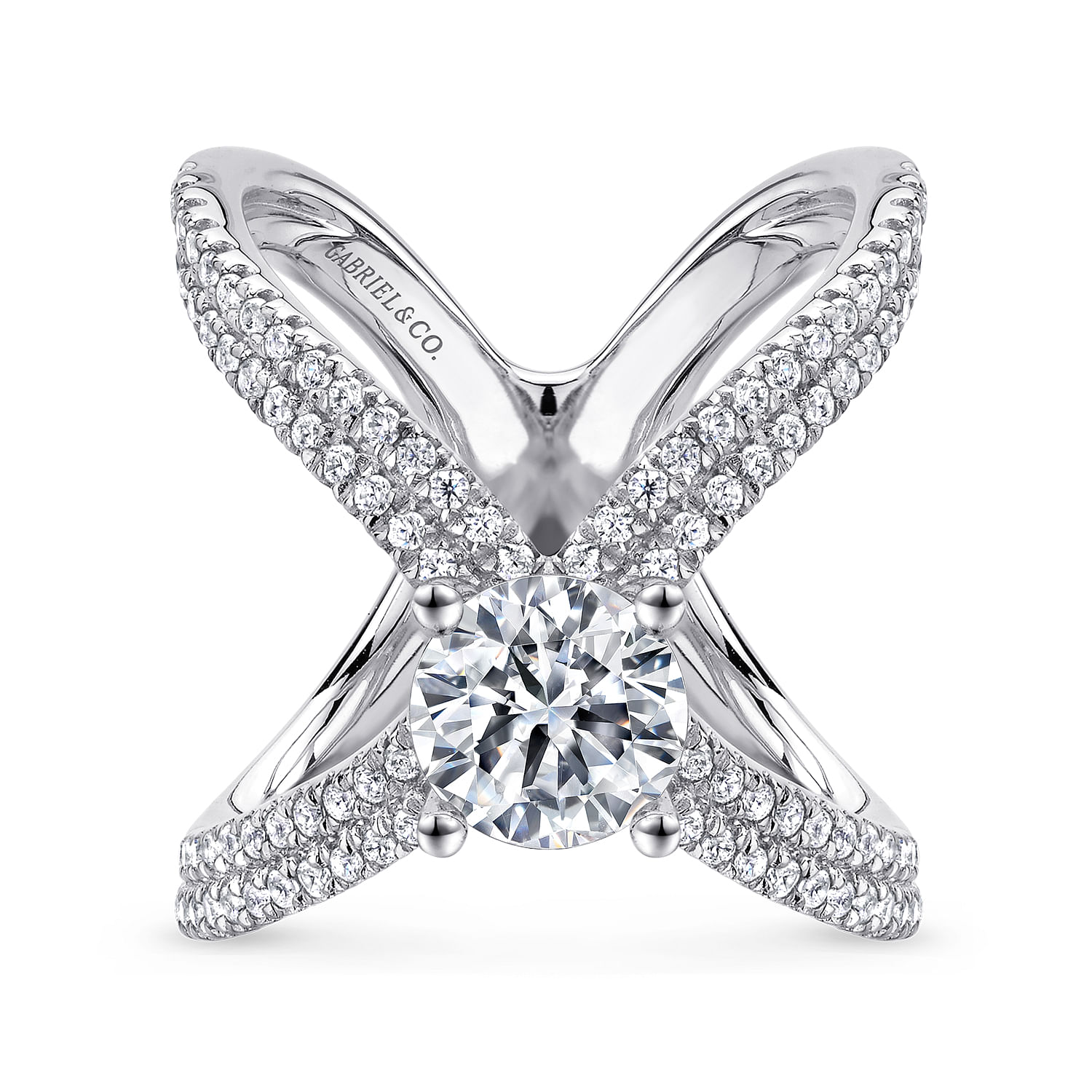 18k White Gold Diamond Split Shank 18k White Gold Diamond Split Shank