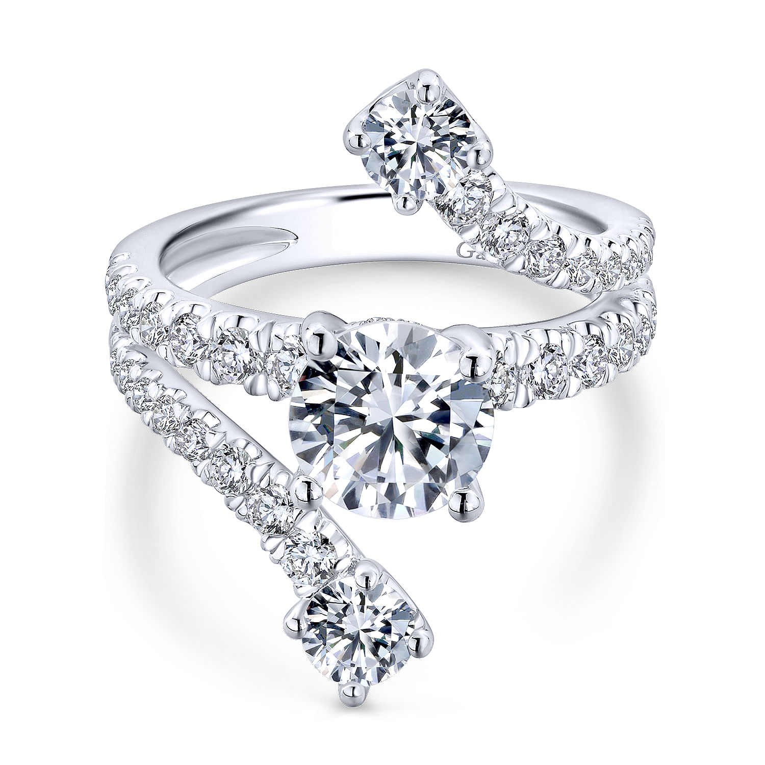 18k White Gold Diamond Split Shank 18k White Gold Diamond Split Shank