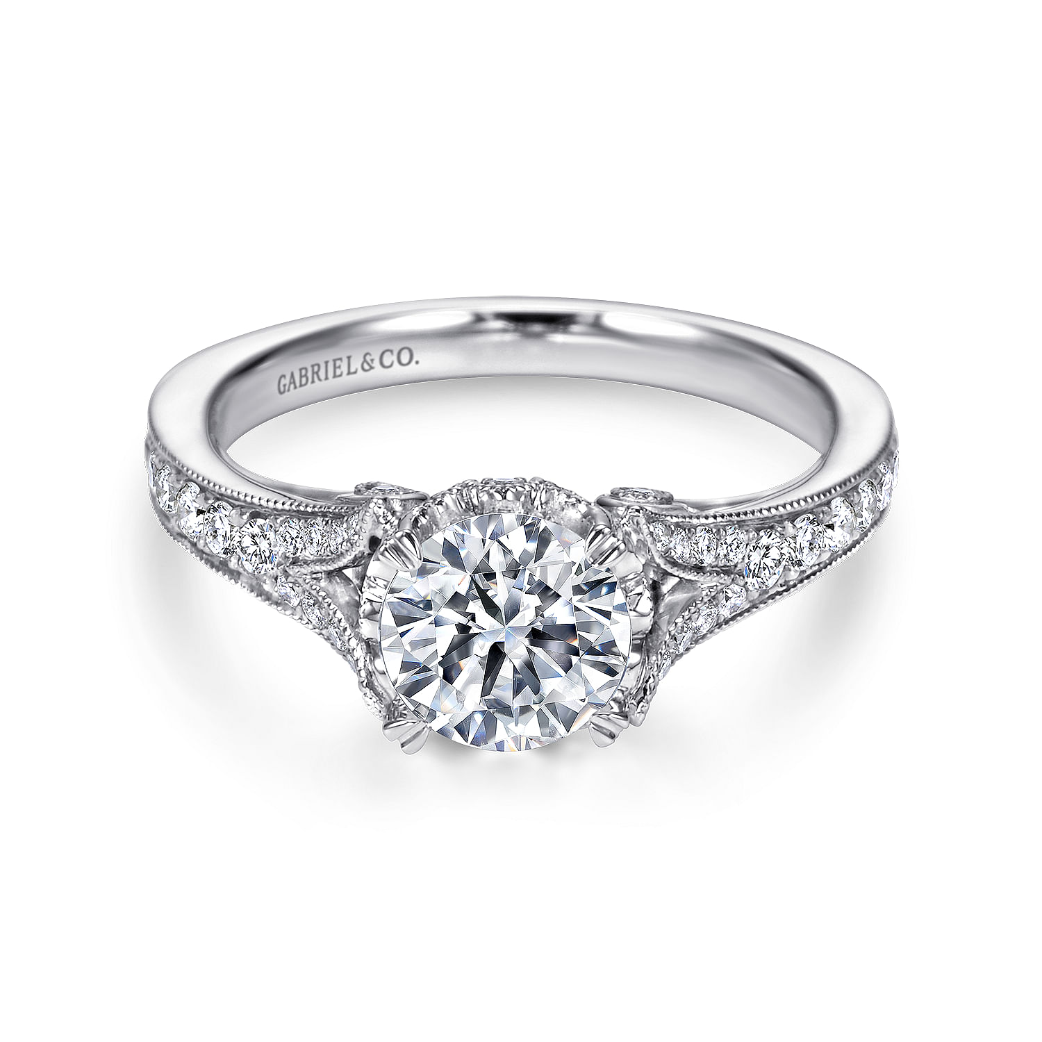 18k White Gold Diamond Split Shank 18k White Gold Diamond Split Shank