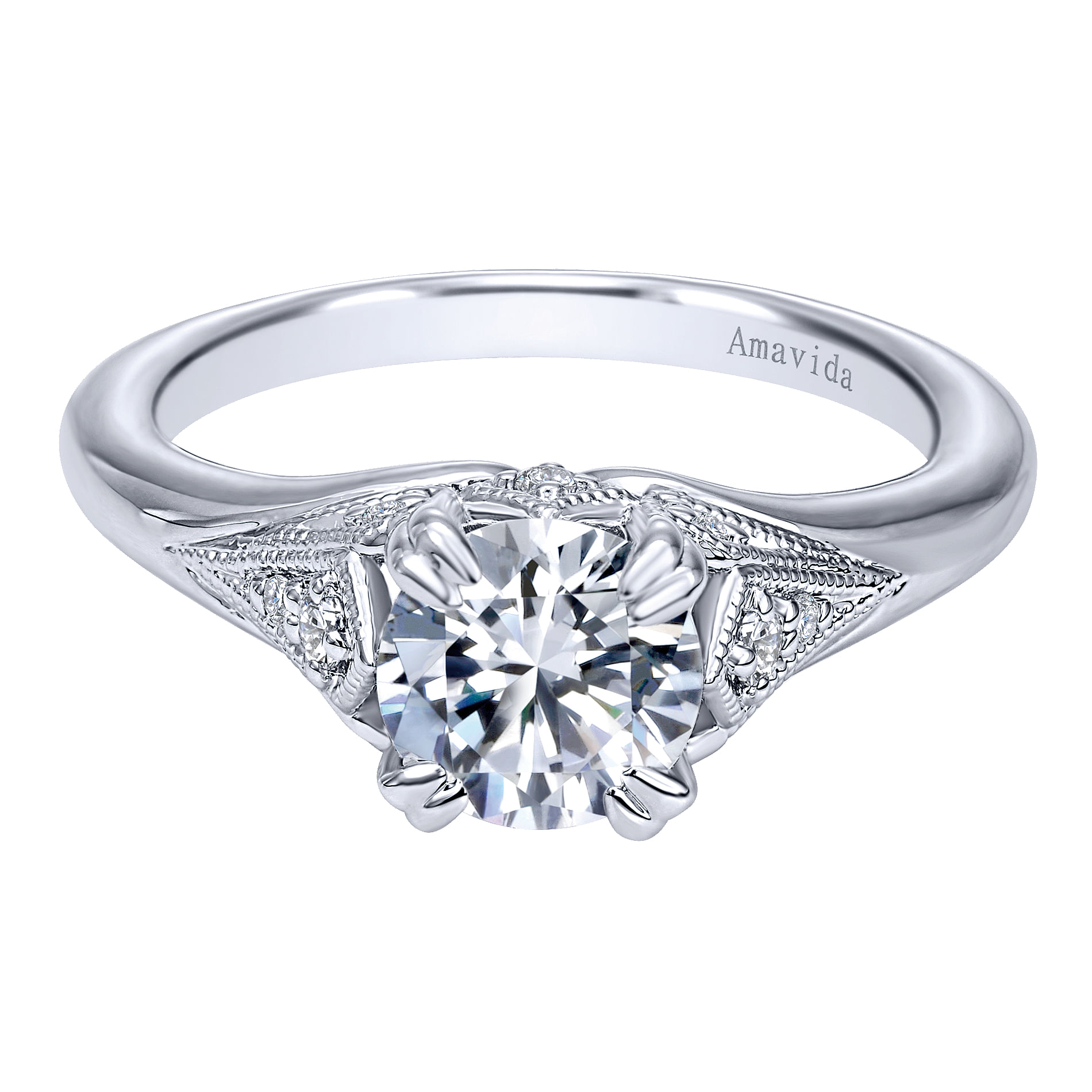 18k White Gold Diamond Straight 18k White Gold Diamond Straight