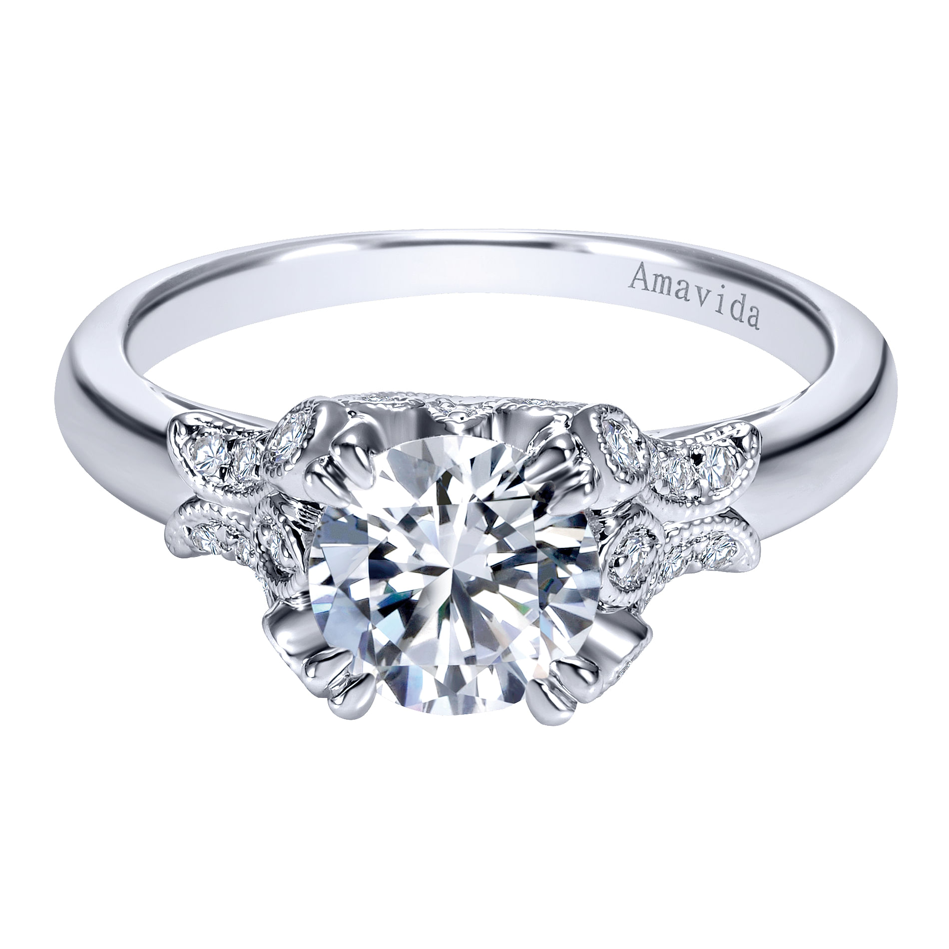 18k White Gold Diamond Straight 18k White Gold Diamond Straight