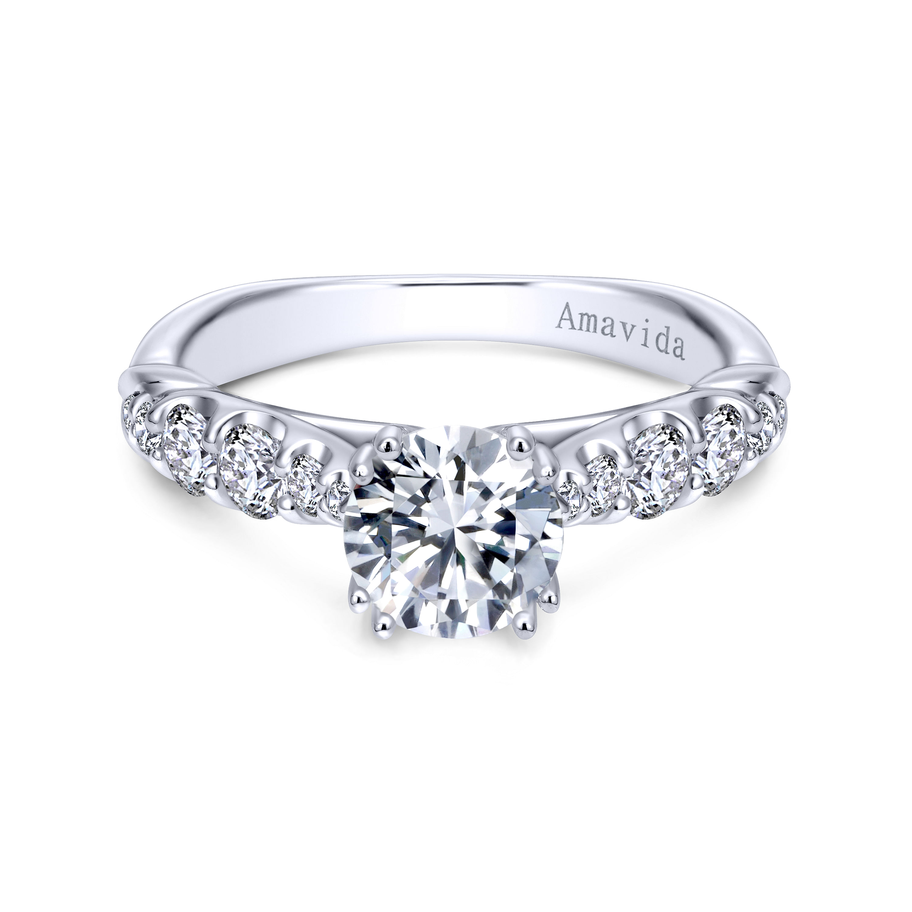 18k White Gold Diamond Straight 18k White Gold Diamond Straight
