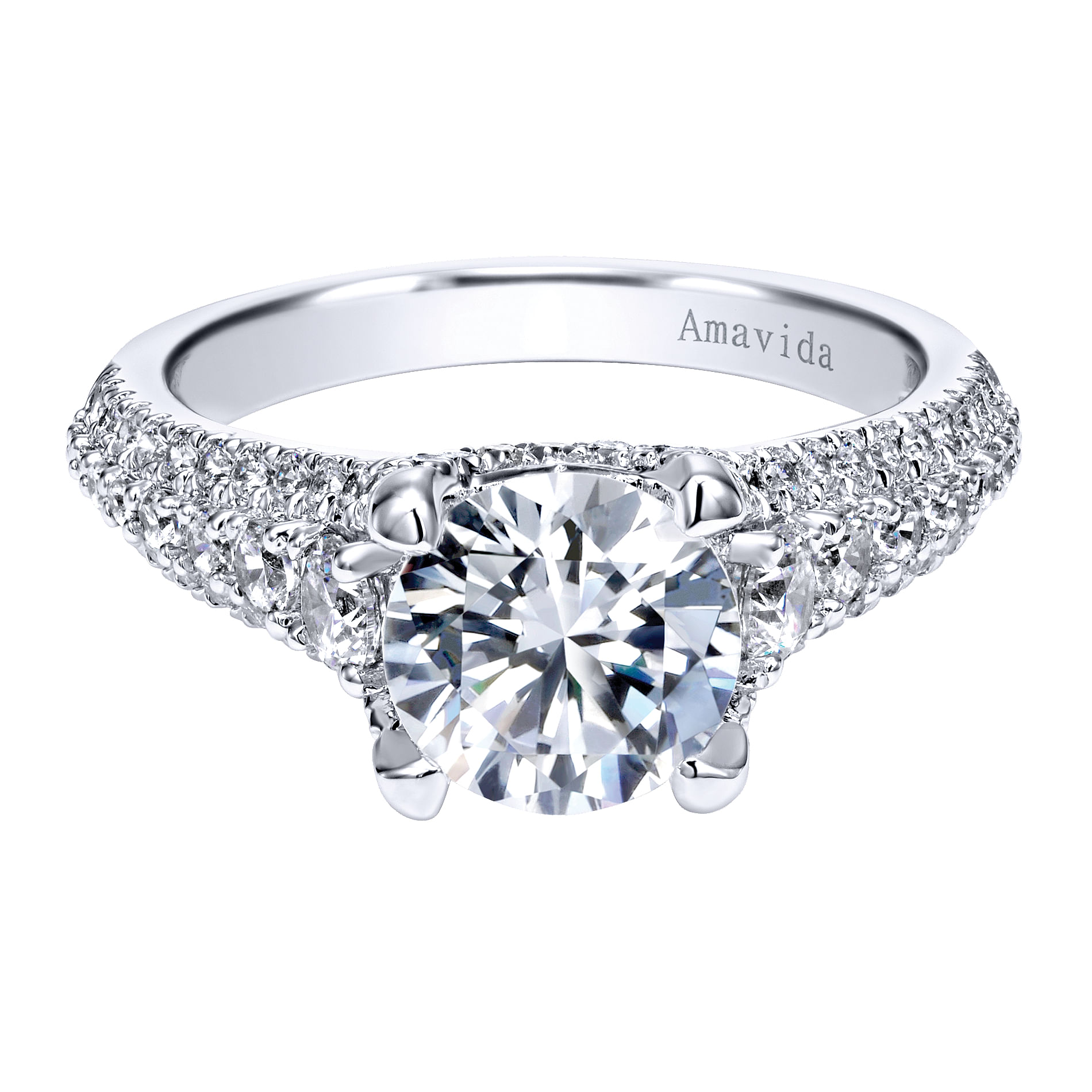 18k White Gold Diamond Straight 18k White Gold Diamond Straight