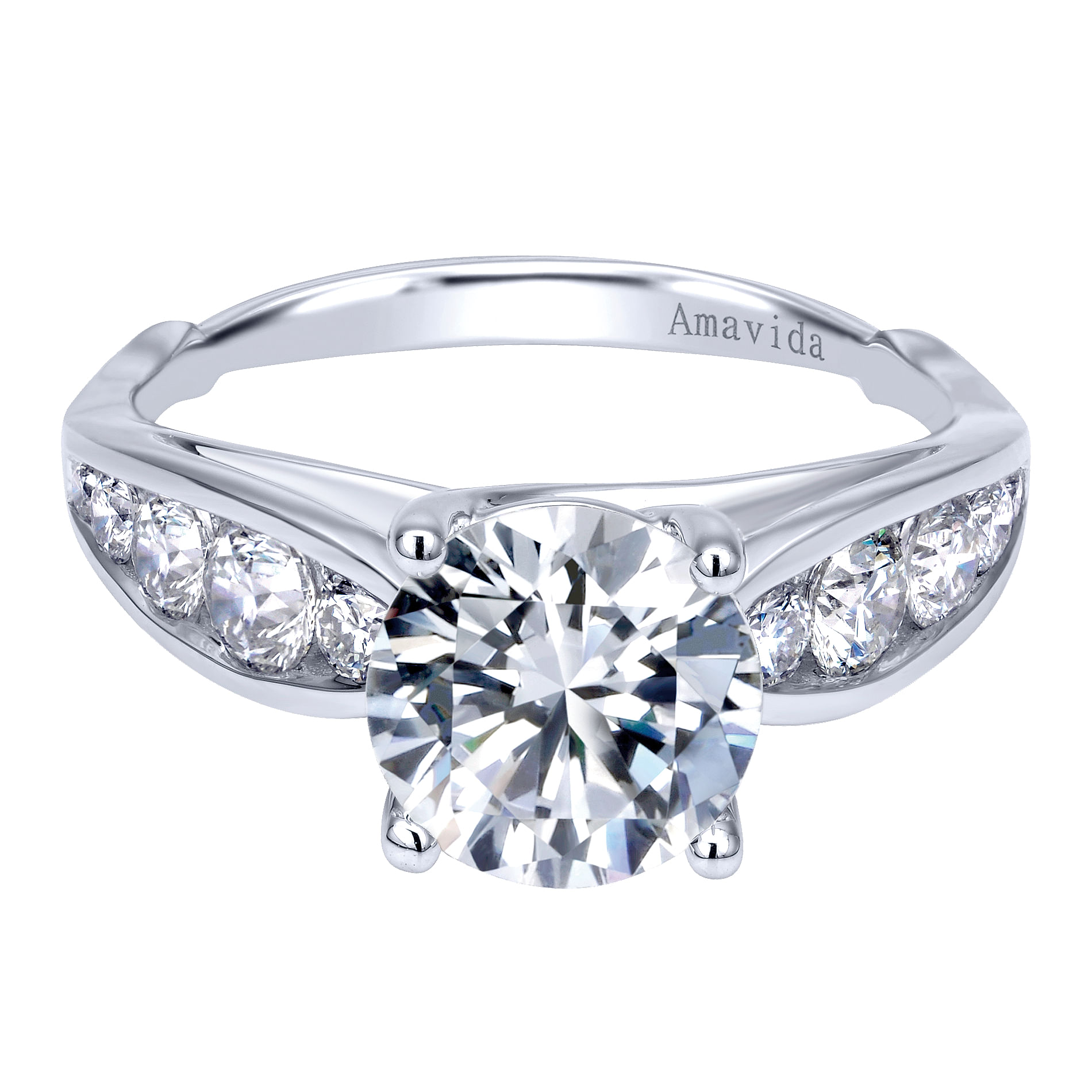 18k White Gold Diamond Straight 18k White Gold Diamond Straight