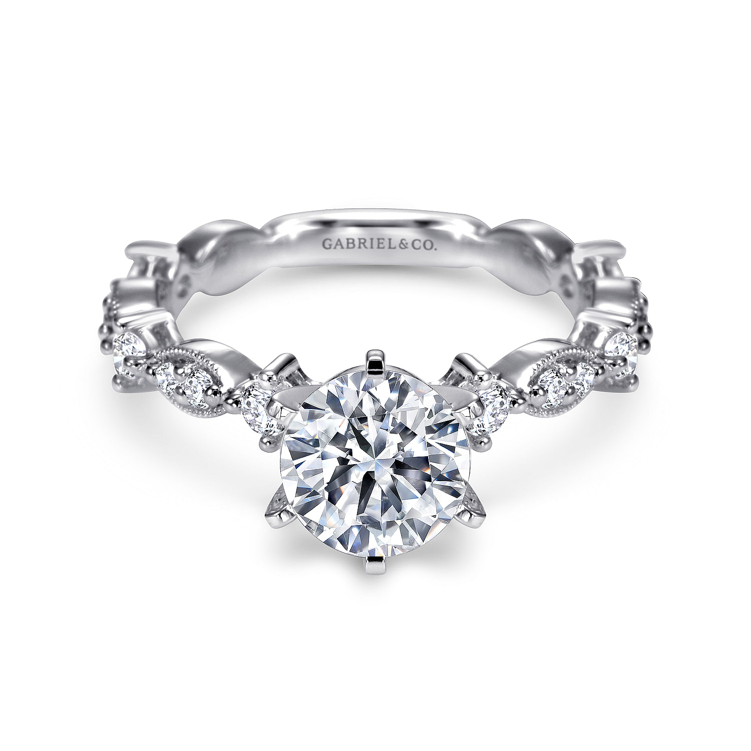 18k White Gold Diamond Straight 18k White Gold Diamond Straight