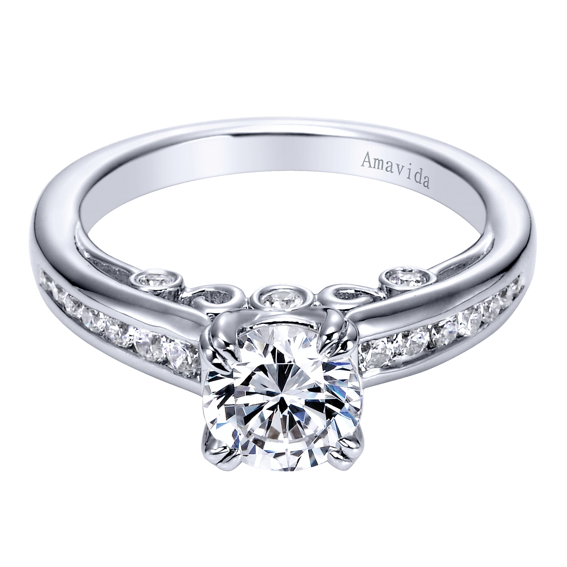 18k White Gold Diamond Straight 18k White Gold Diamond Straight