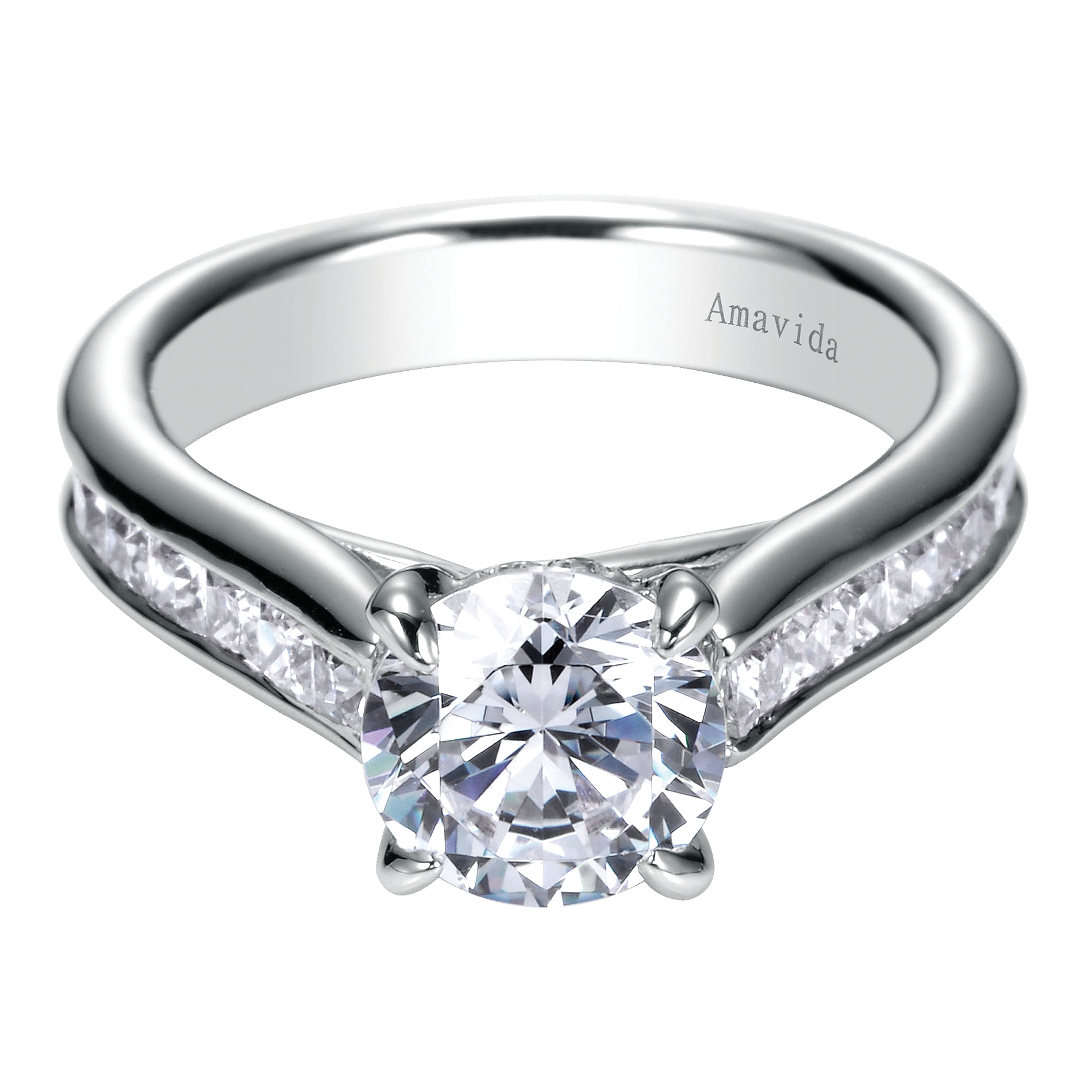 18k White Gold Diamond Straight 18k White Gold Diamond Straight