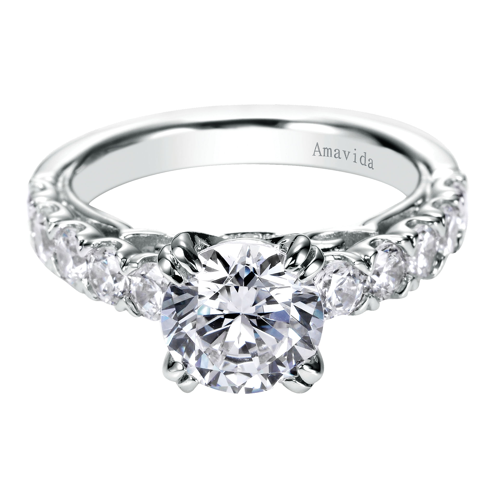 18k White Gold Diamond Straight 18k White Gold Diamond Straight
