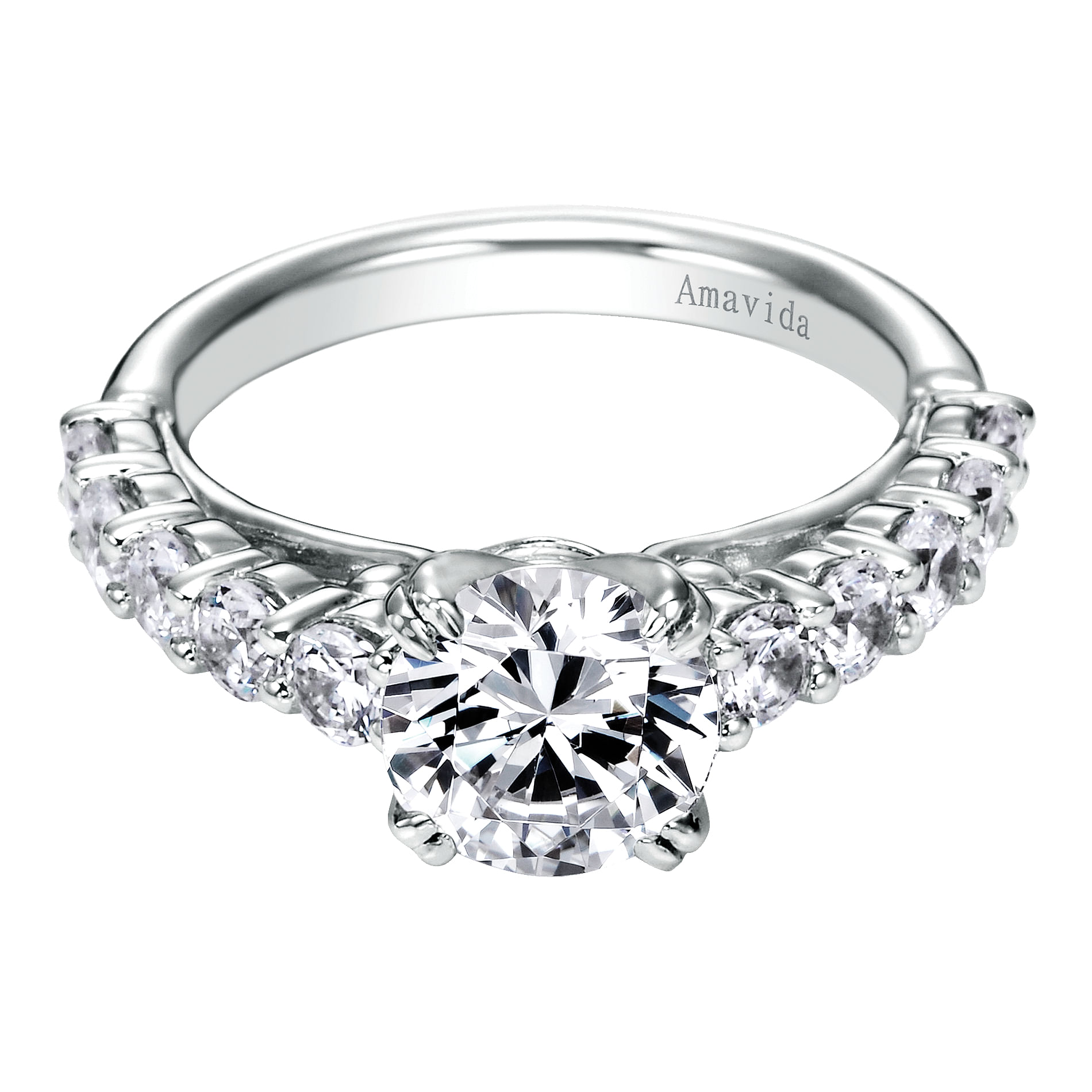 18k White Gold Diamond Straight 18k White Gold Diamond Straight