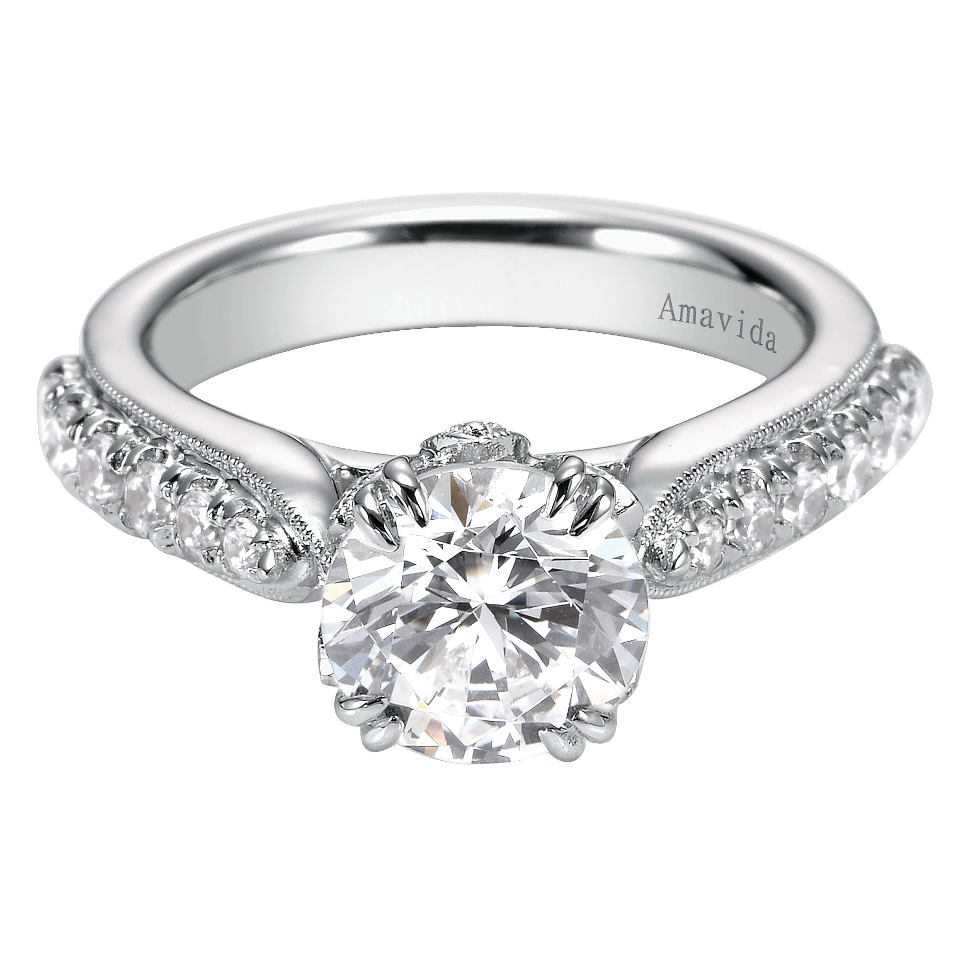 18k White Gold Diamond Straight 18k White Gold Diamond Straight