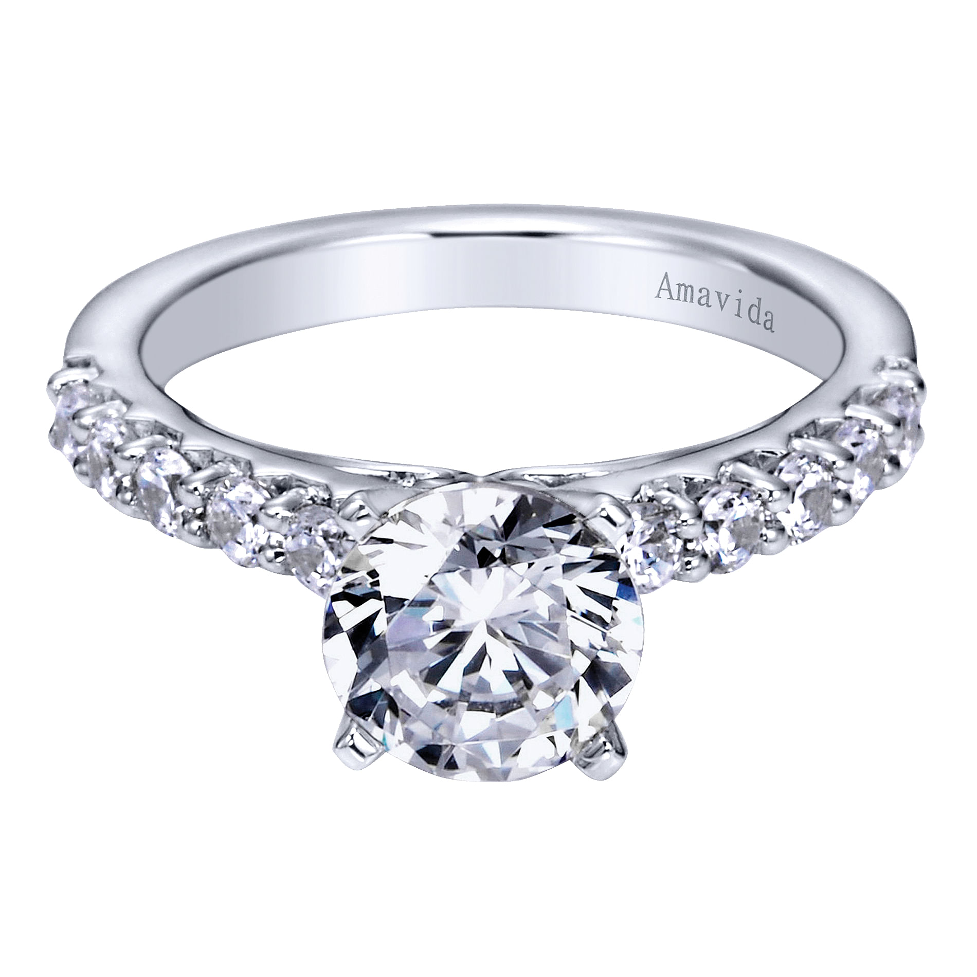 18k White Gold Diamond Straight 18k White Gold Diamond Straight