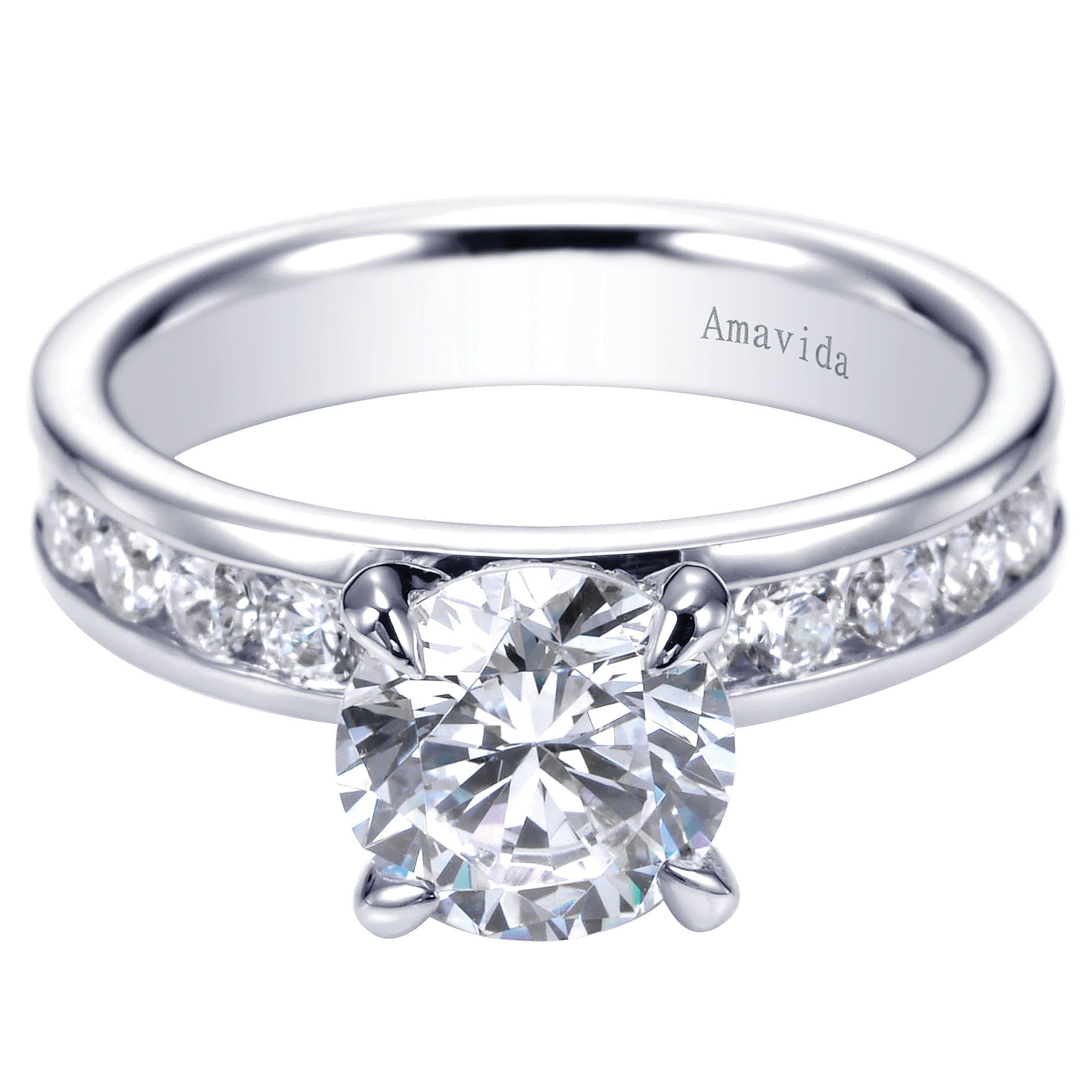 18k White Gold Diamond Straight 18k White Gold Diamond Straight