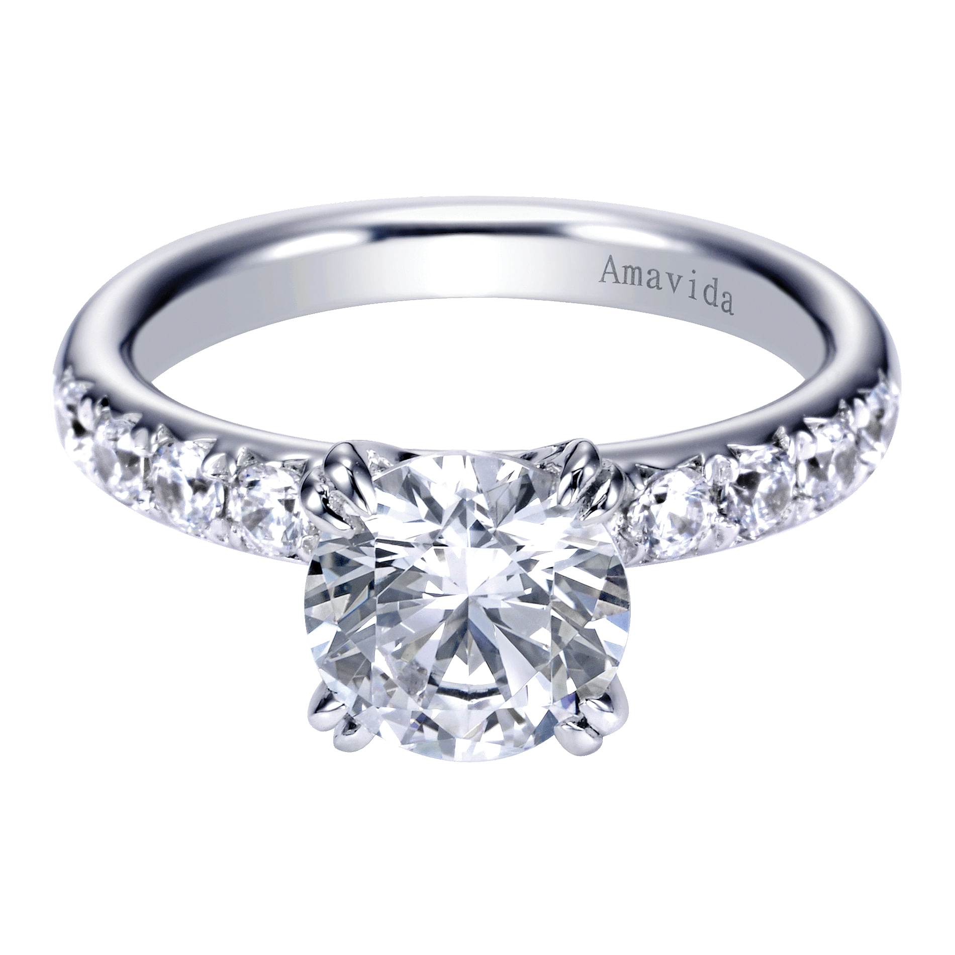18k White Gold Diamond Straight 18k White Gold Diamond Straight