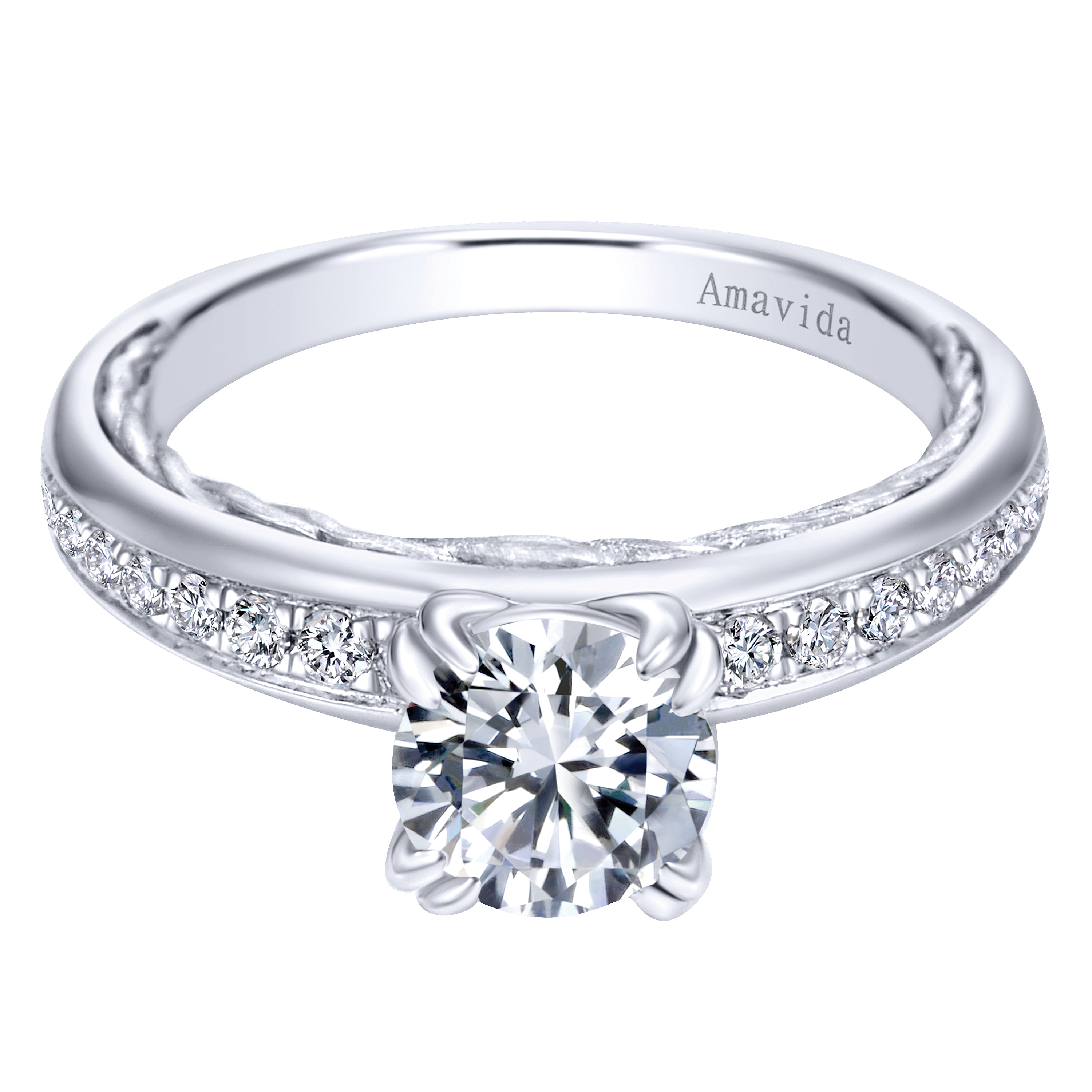 18k White Gold Diamond Straight 18k White Gold Diamond Straight