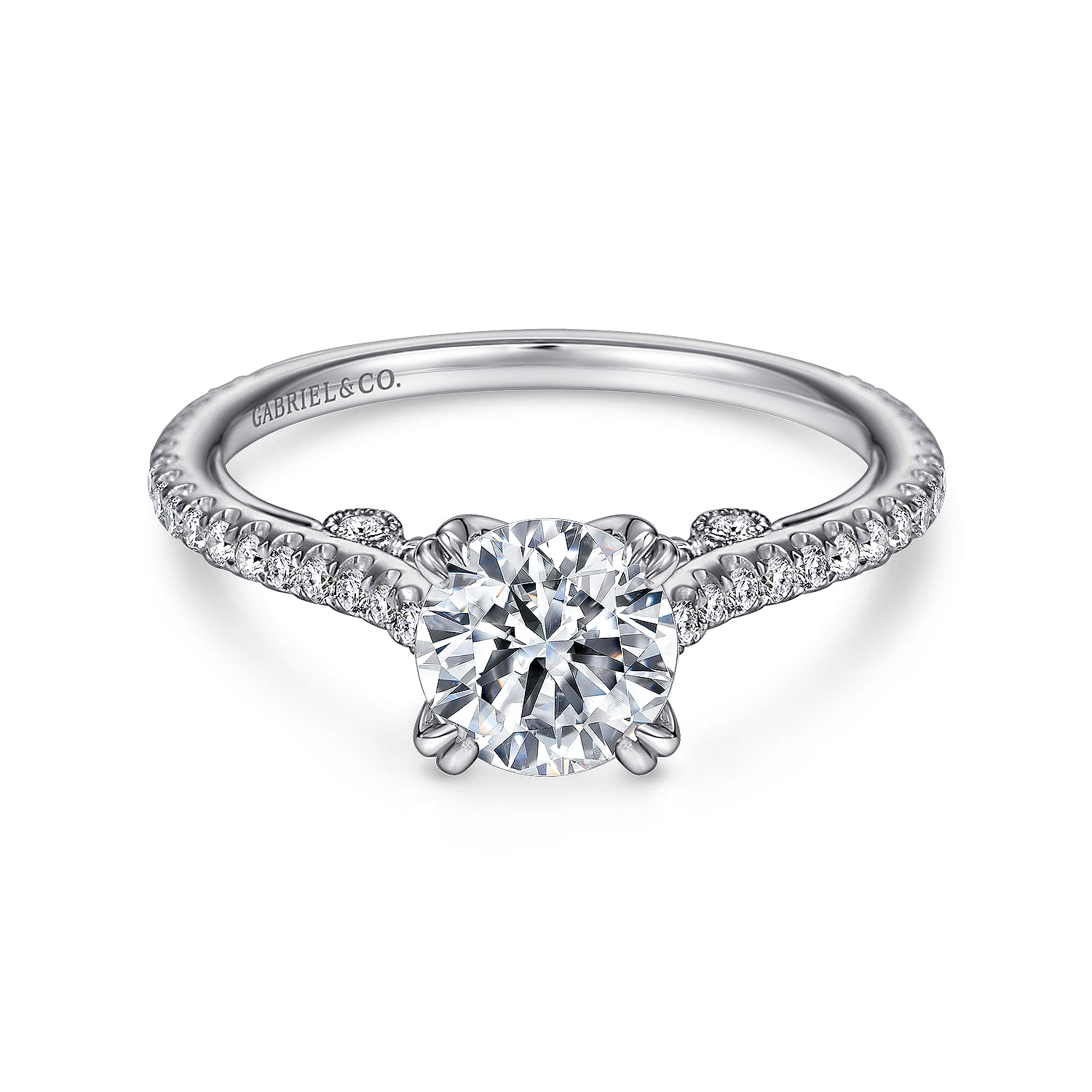 18k White Gold Diamond Straight 18k White Gold Diamond Straight