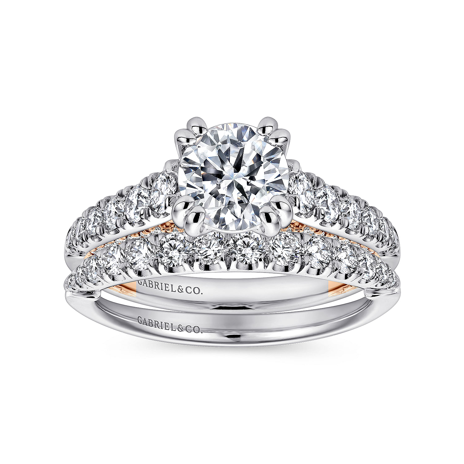 18k White Gold Diamond Straight Wedding Band angle 4 18k White Gold Diamond Straight Wedding Band angle 4