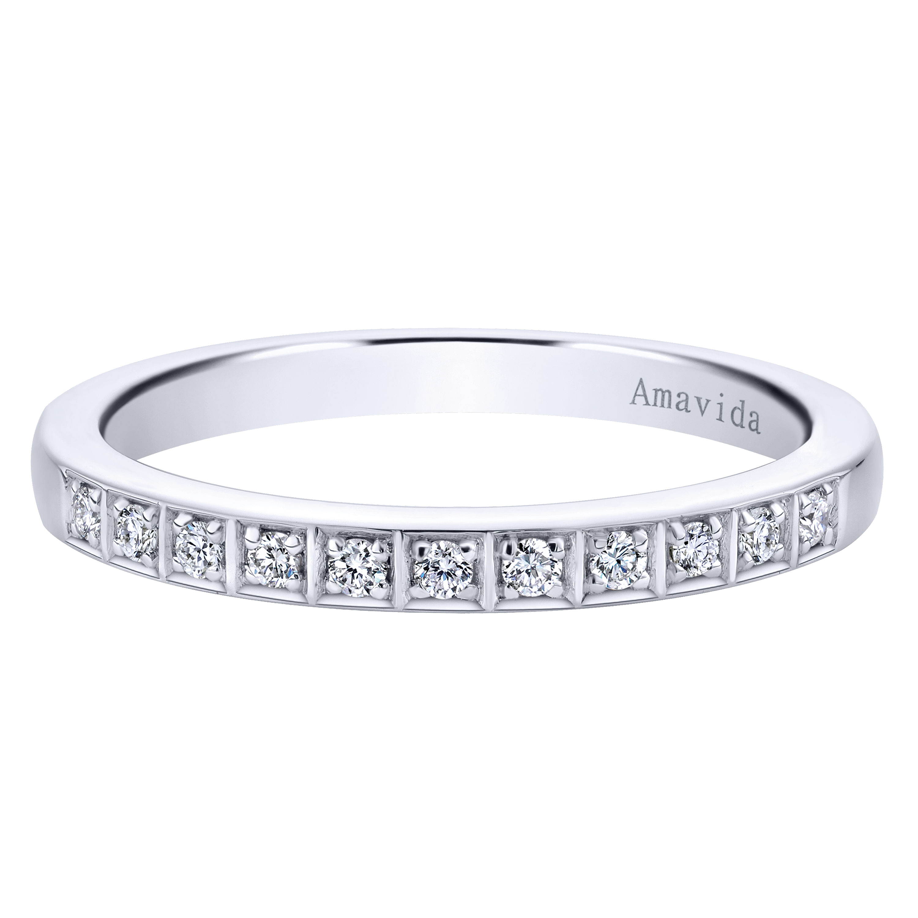 18k White Gold Diamond Straight 18k White Gold Diamond Straight